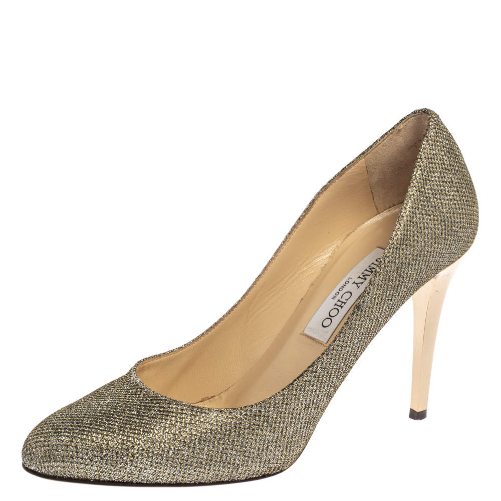 Jimmy Choo Metallic Two Tone Lurex Bridget Pumps Size 39.5 Jimmy Choo ...