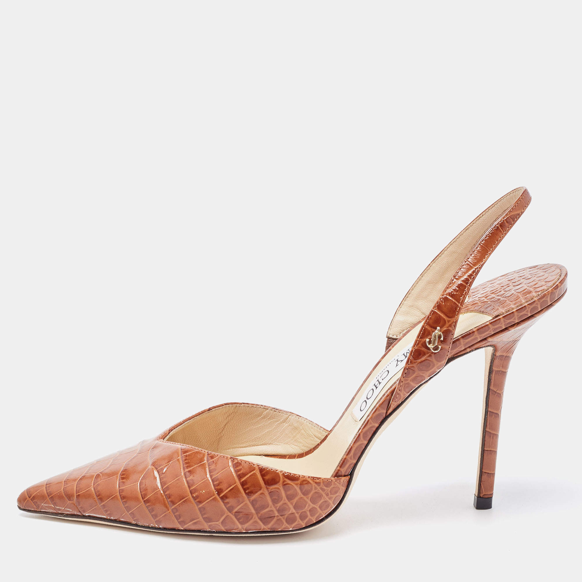 ◆正規品・新品◆Jimmy Choo 'didi' Brown Slingback Pumps Jimmy Choo Didi Patent Mary Jane Slingback Pumps | Neiman Marcus