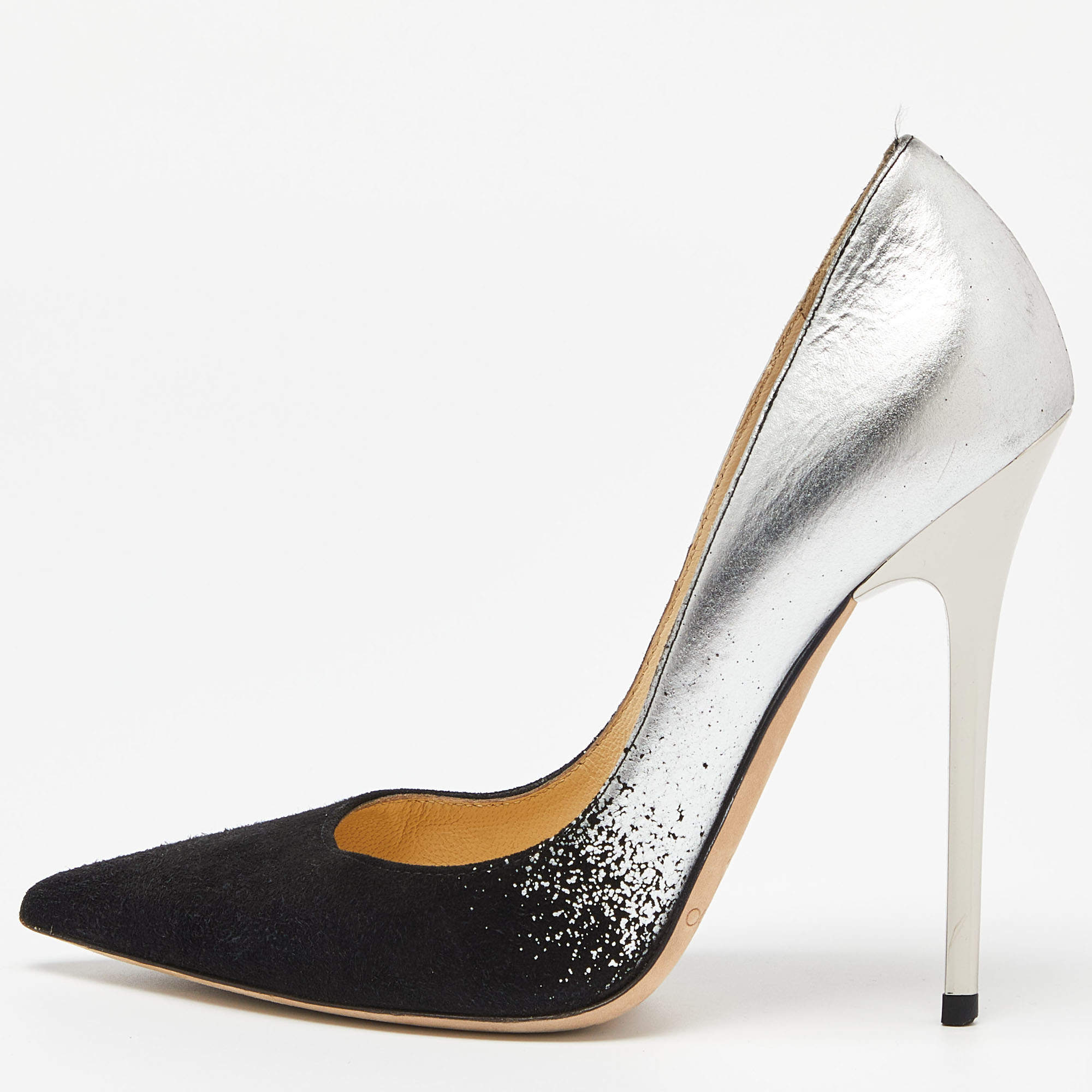 Jimmy Choo Black Suede Pointed Toe Pumps Size 35
