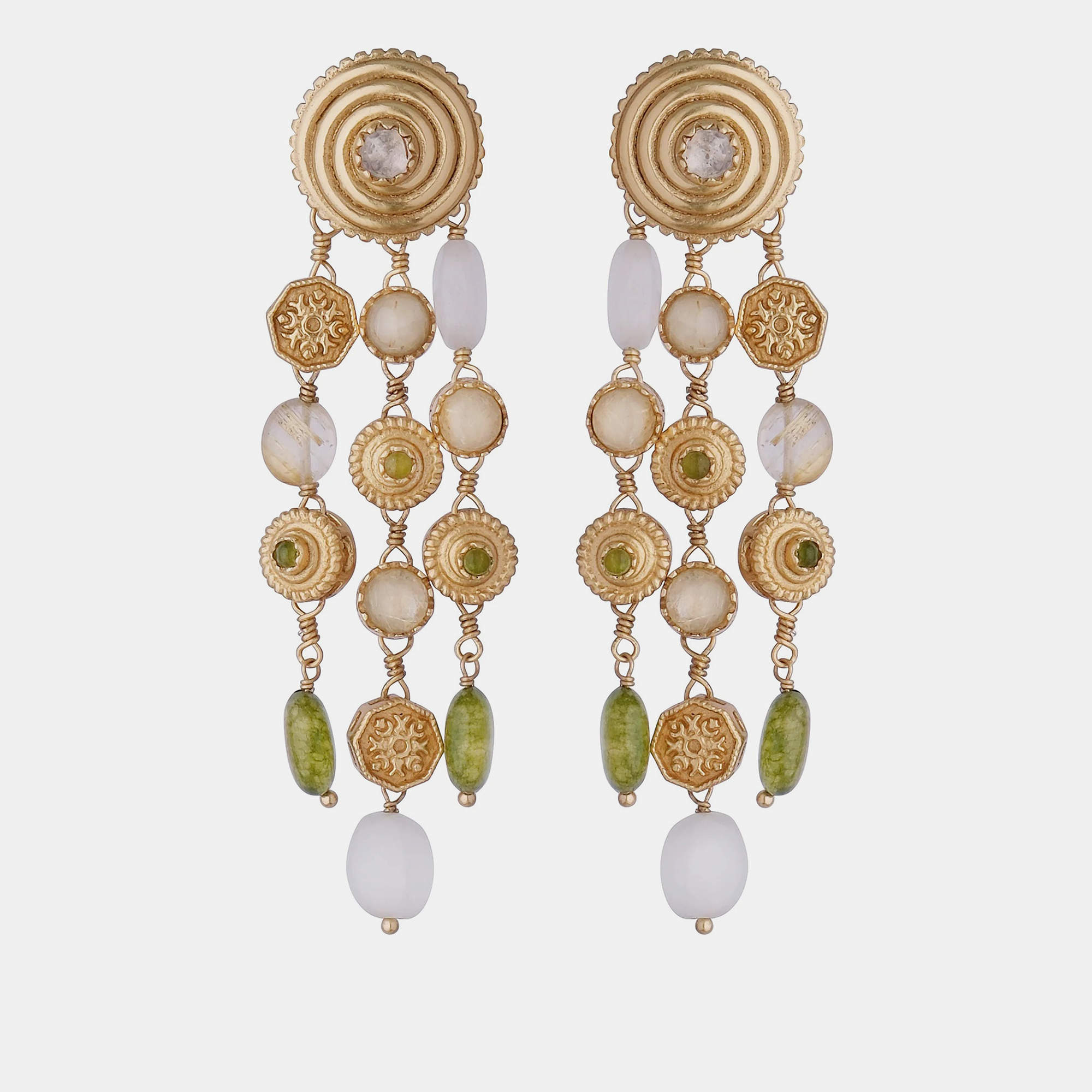 Aulerth x JJ Valaya Azra Classic Multi Strand Earrings