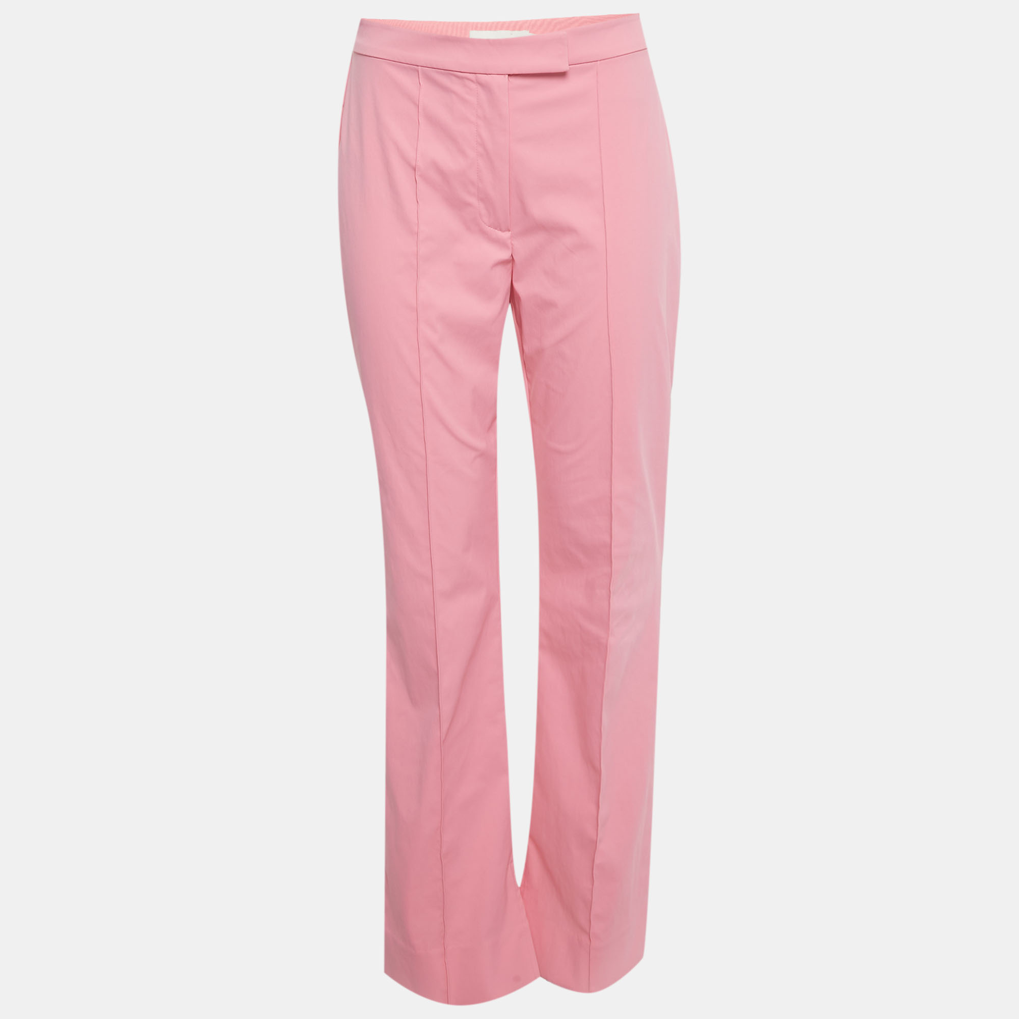 مملوكة مسبقًا Jonathan Simkhai Pink Nylon Wide Leg Trousers M 