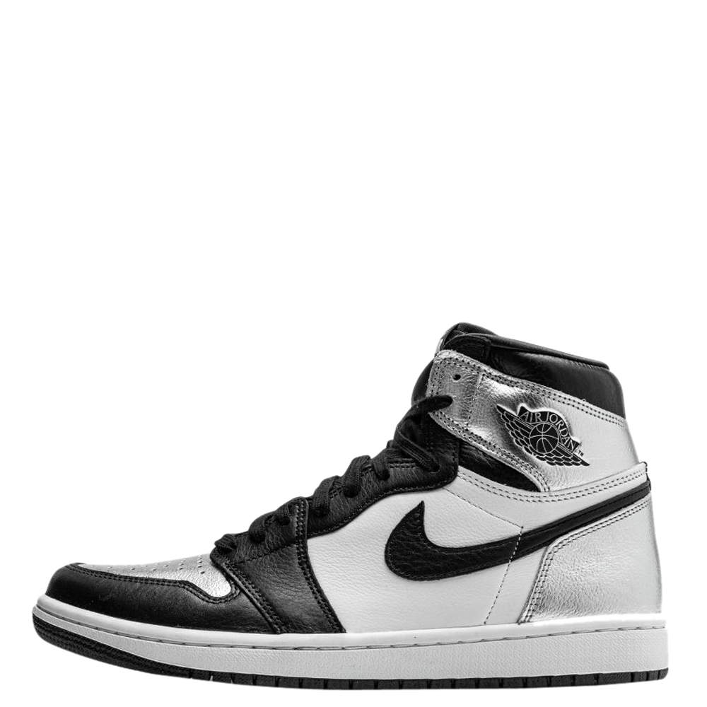 Pre Owned Jordan WMNS Jordan 1 Silver Toe Sneakers Size US 6.5W (EU 37.5)