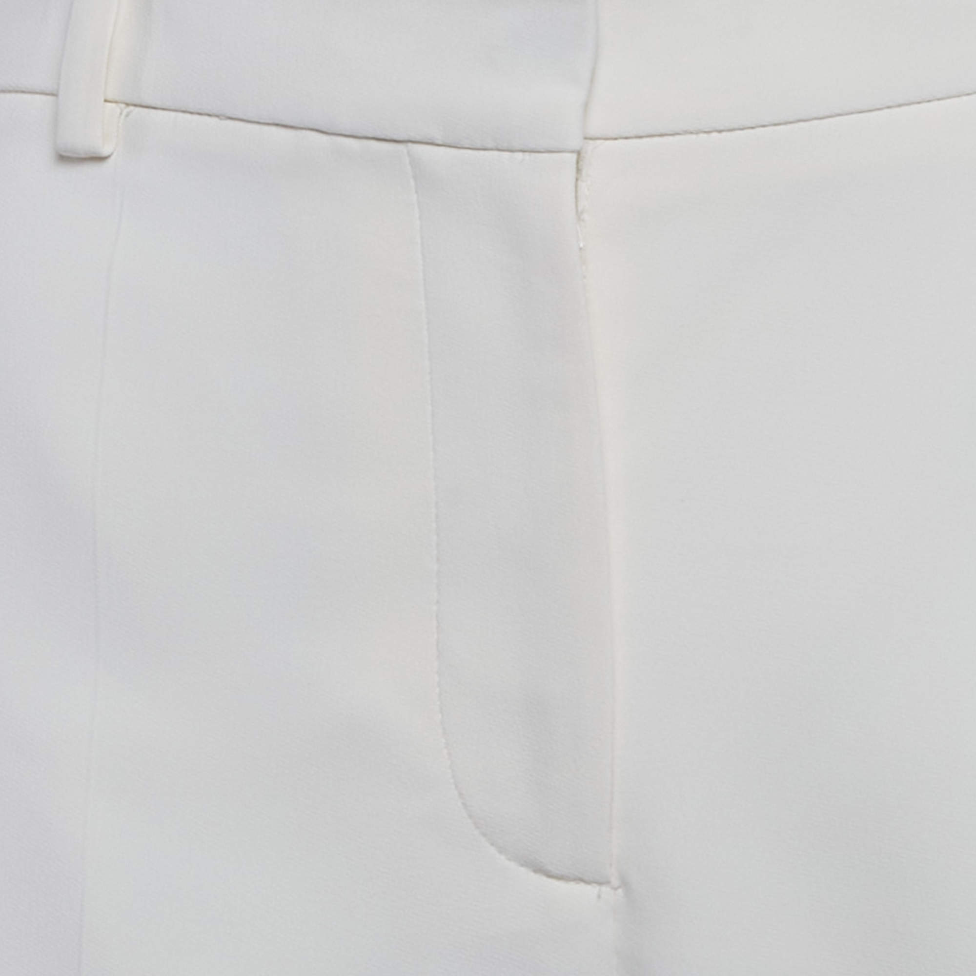 Pre Owned Joseph Ivory Stretch Cream Coleman Trousers M