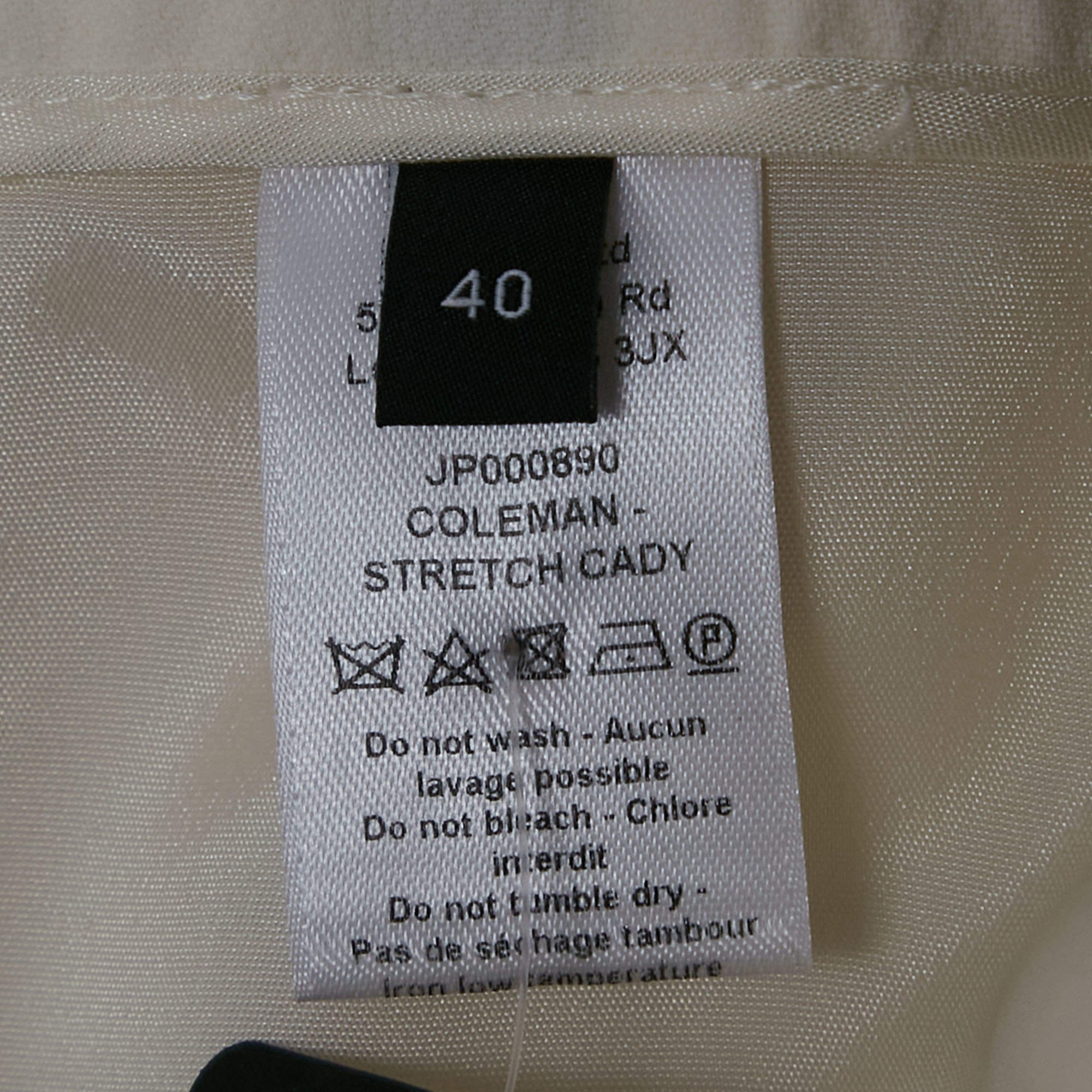 Pre Owned Joseph Ivory Stretch Cream Coleman Trousers M