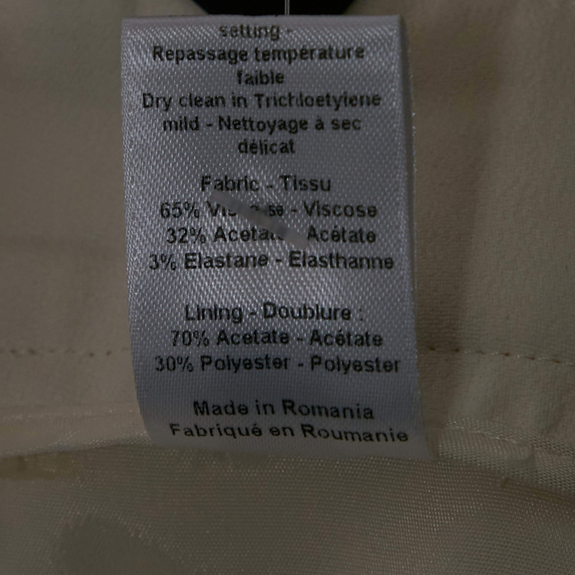 Pre Owned Joseph Ivory Stretch Cream Coleman Trousers M