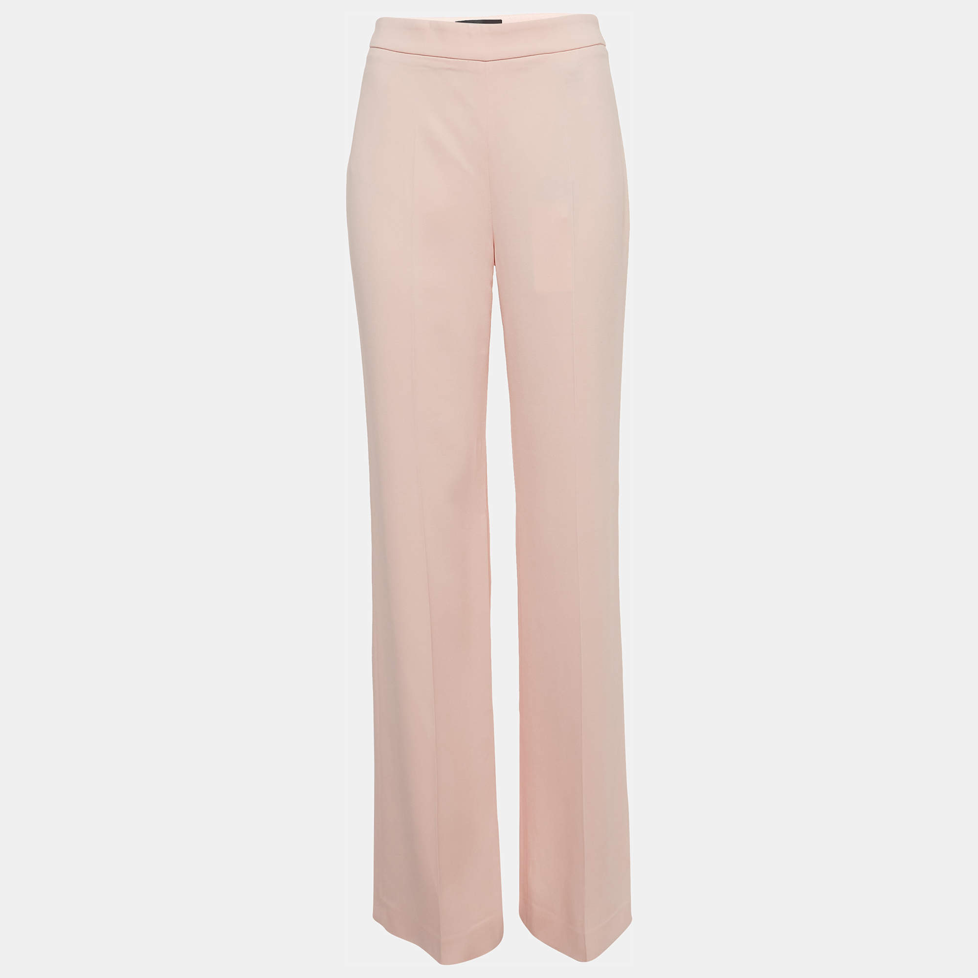 Pre Owned Joseph Pink Comfort Cady Cavendish Straight Fit Pants M