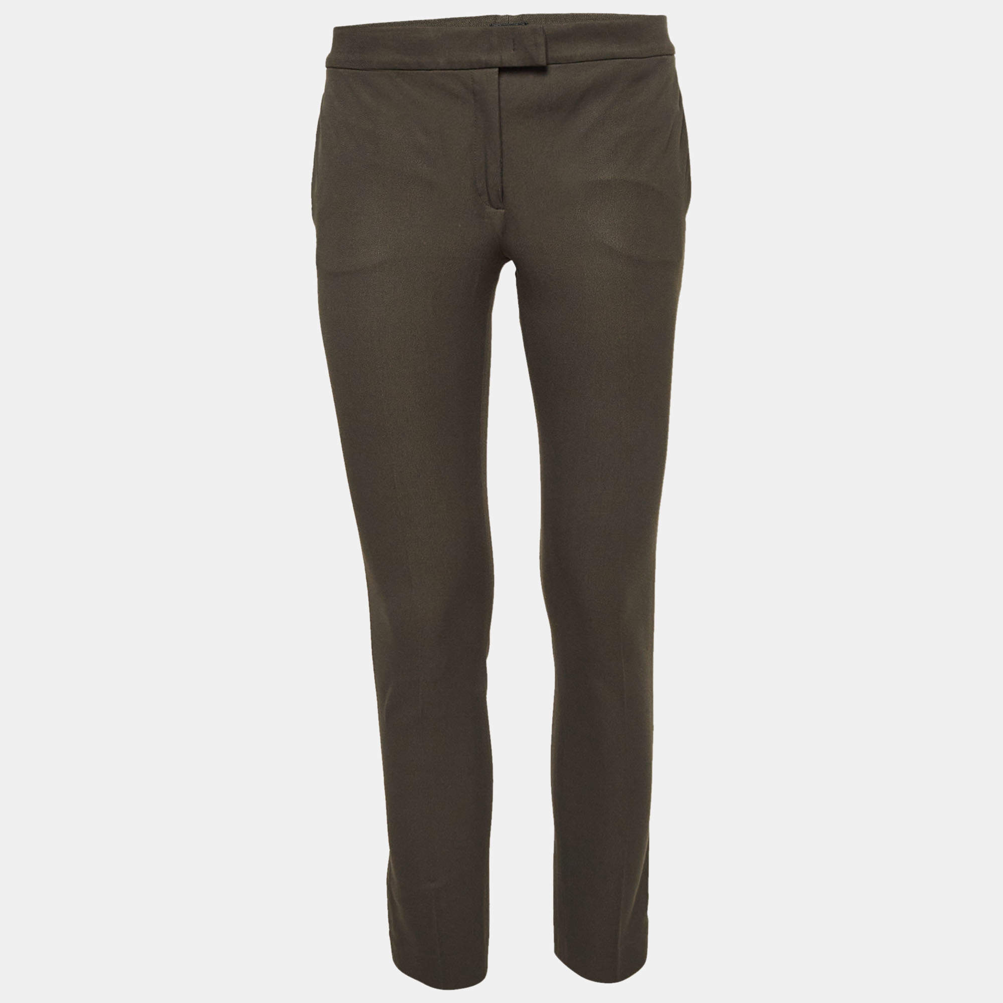 Joseph Green Gabardine Ankle-Length Pants S