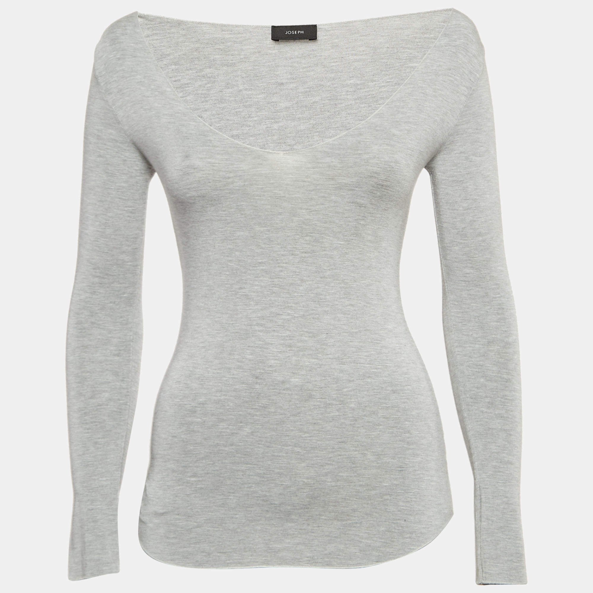 Joseph Grey Knit Long Sleeves Top S