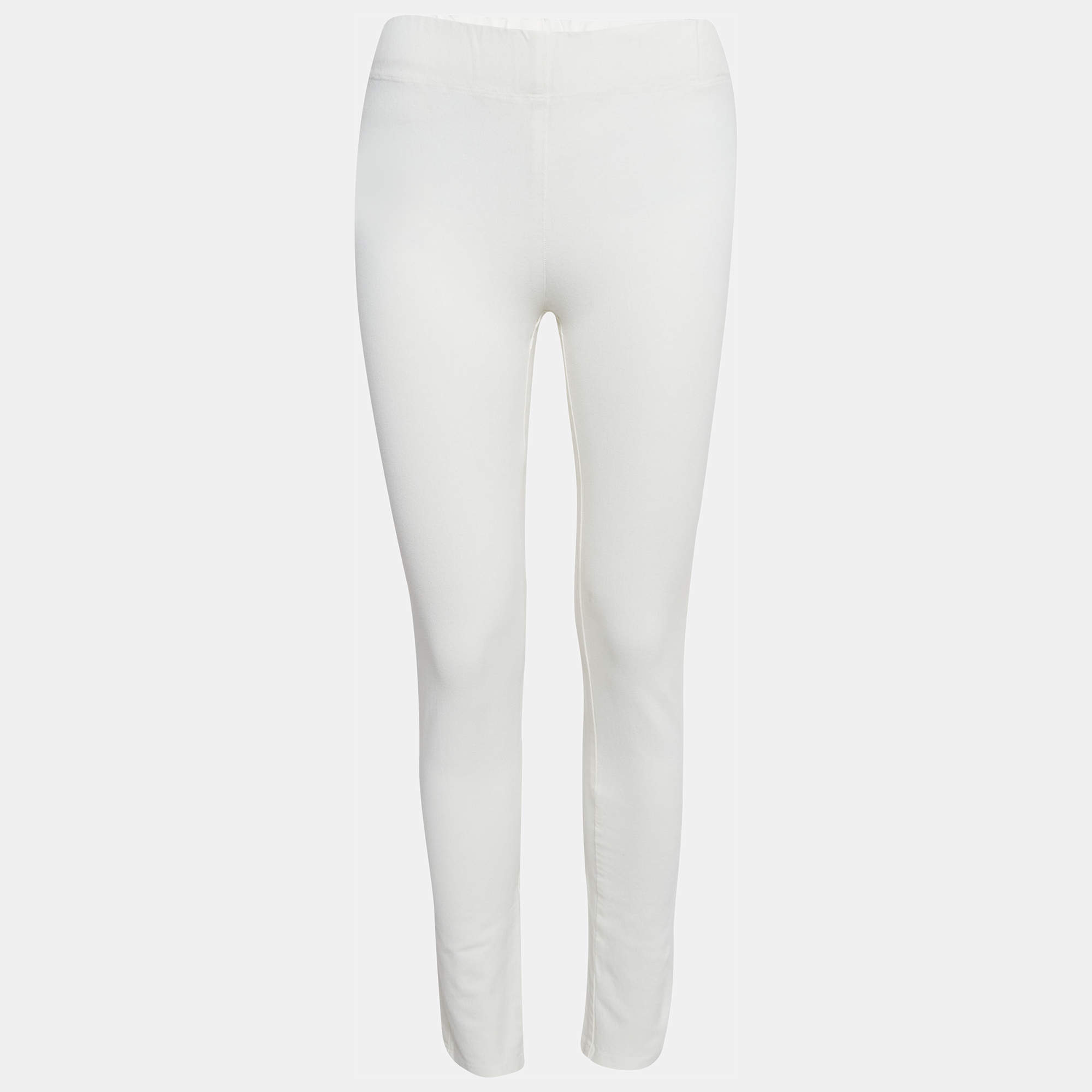 Joseph White Gabardine Tight Fit Leggings M