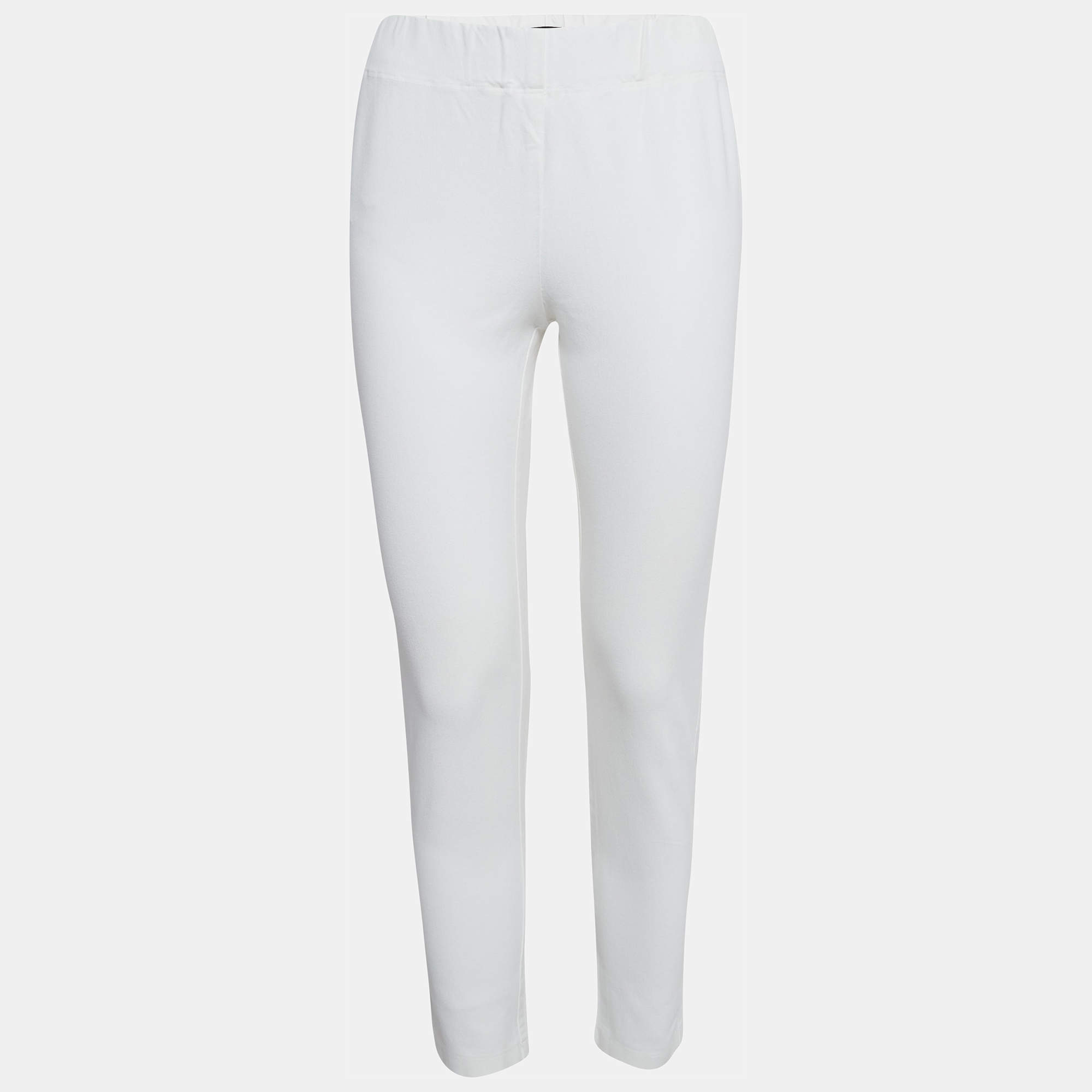 Joseph White Gabardine Tight Fit Leggings M