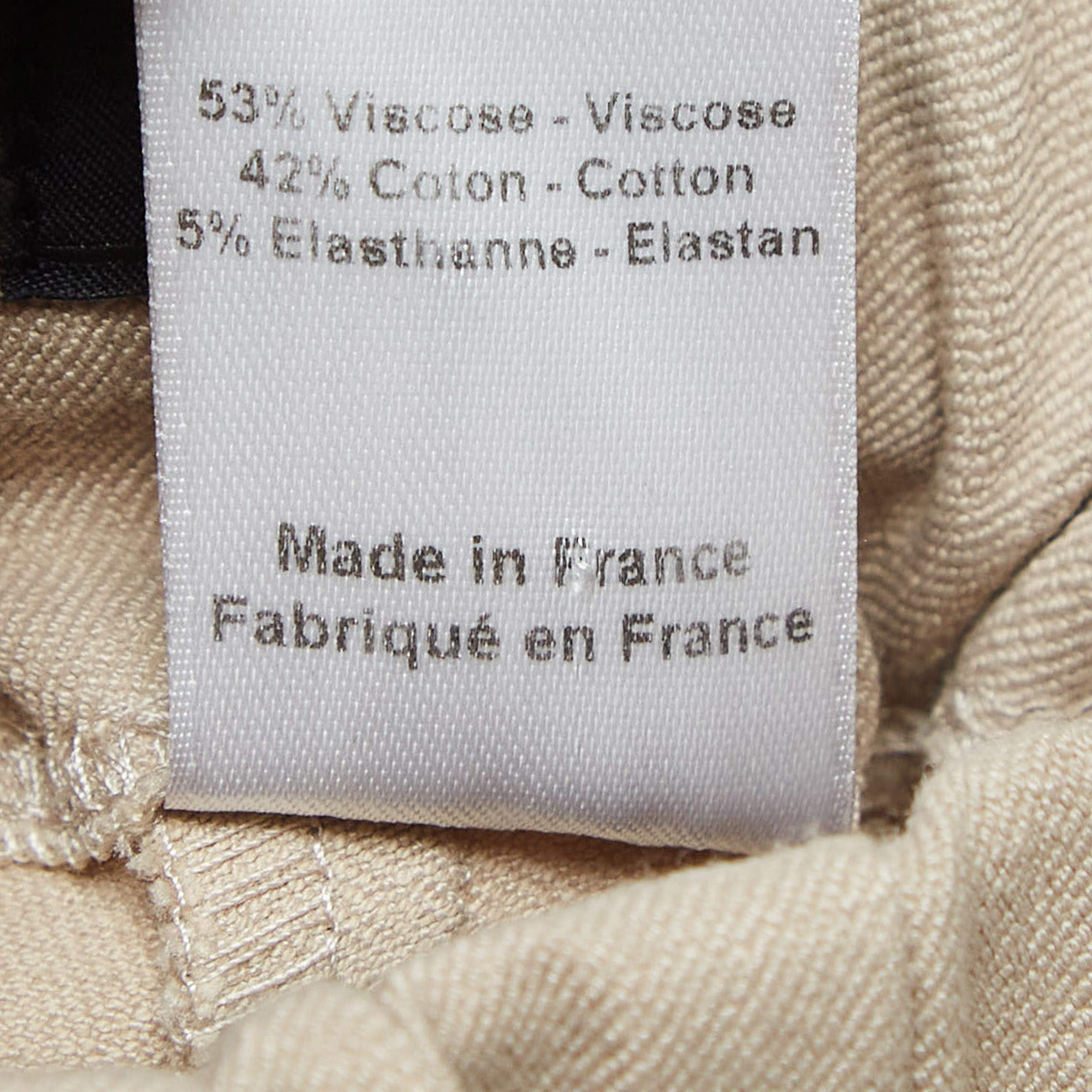 Pre Owned Joseph Beige Stretch Gabardine Leggings M