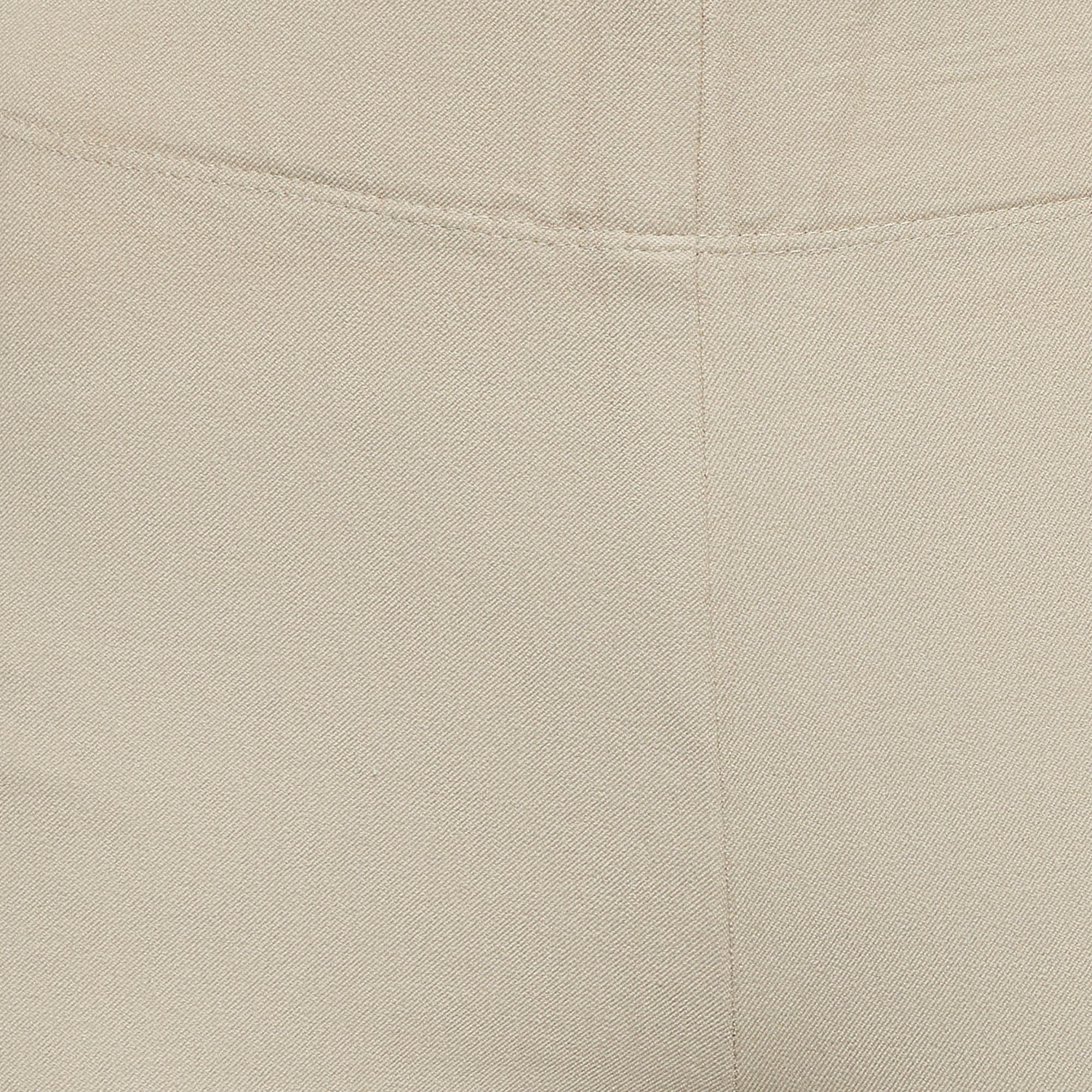Pre Owned Joseph Beige Stretch Gabardine Leggings M