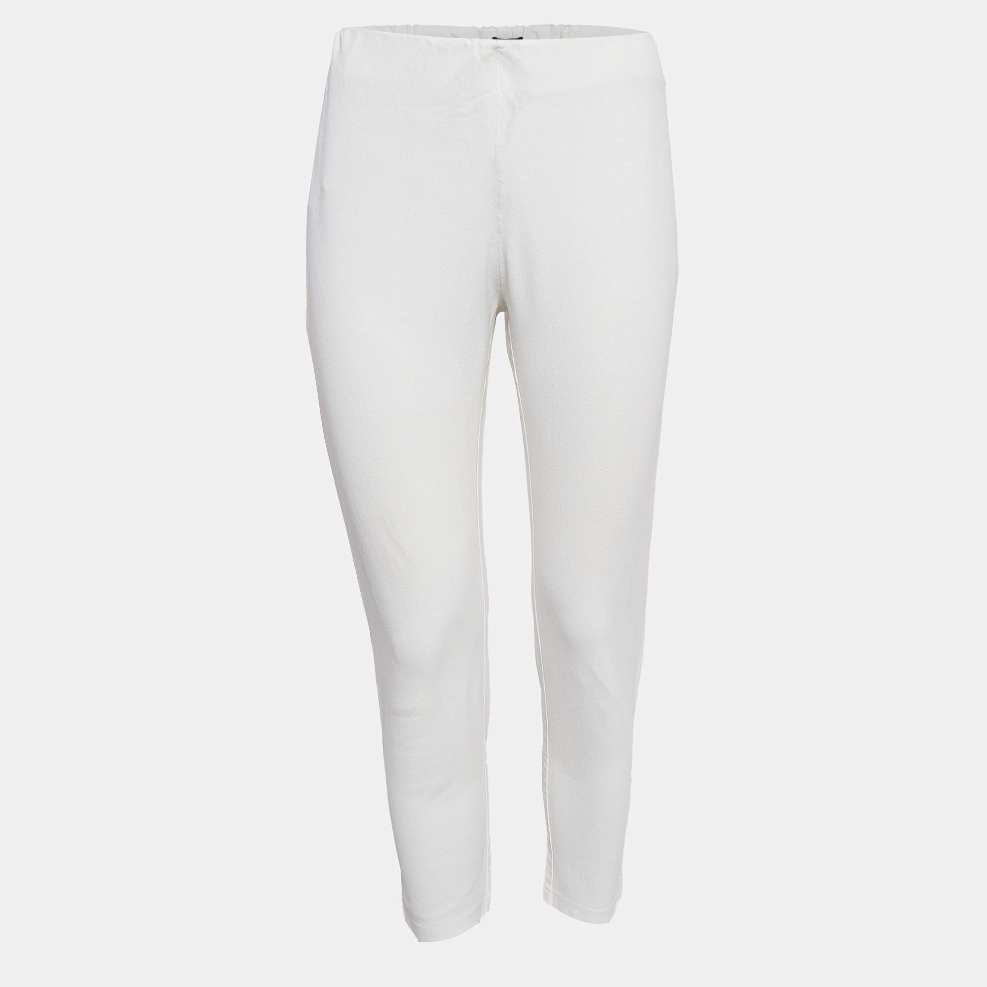 Joseph White Stretch Gabardine Leggings M