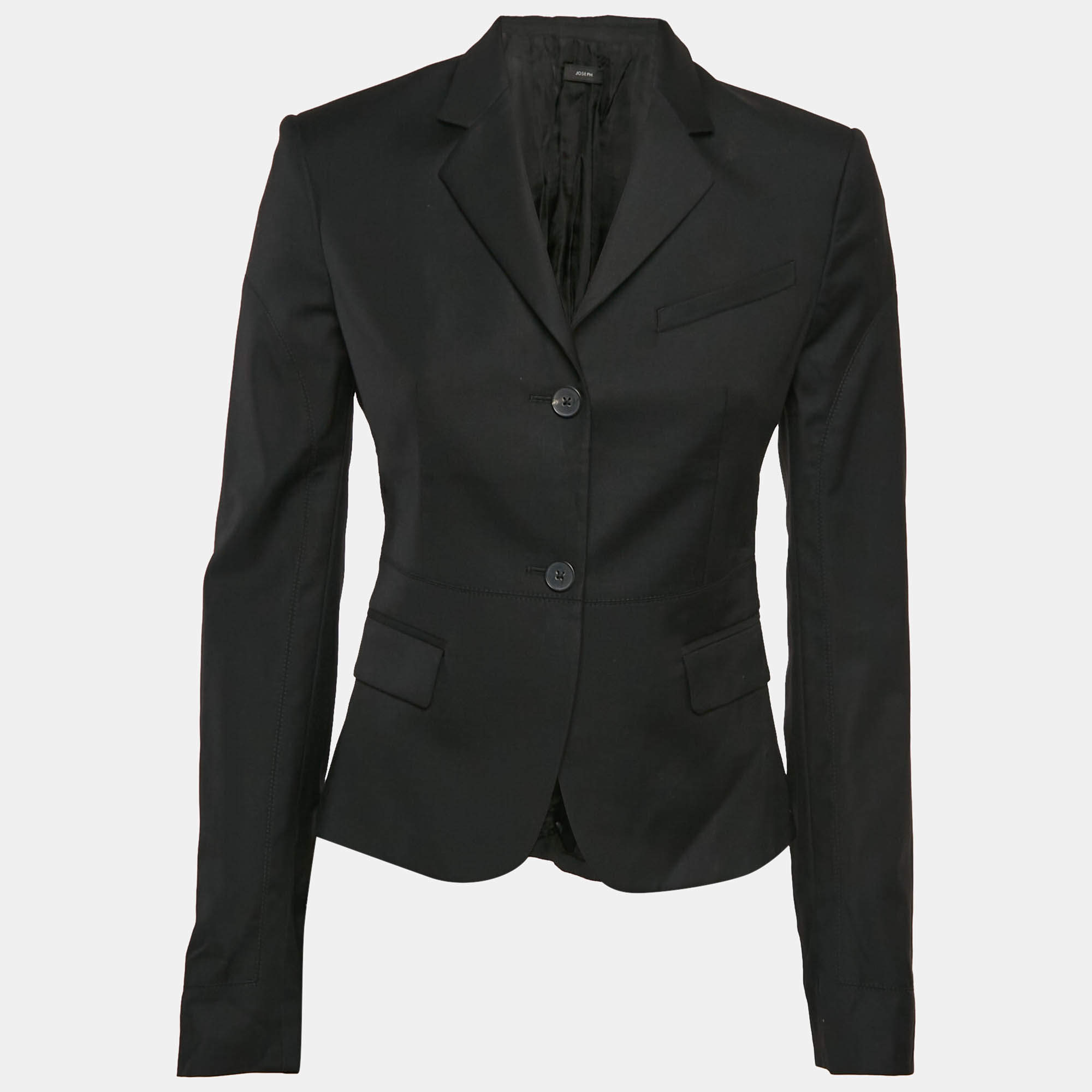 Joseph Black Wool Single Breasted Super 100 Blazer S