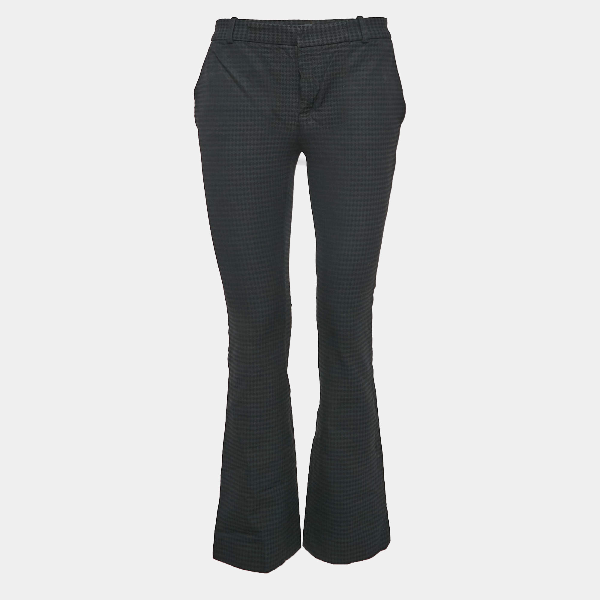 Joseph Black Diamond Stretch Gabardine New Rocket Trousers S