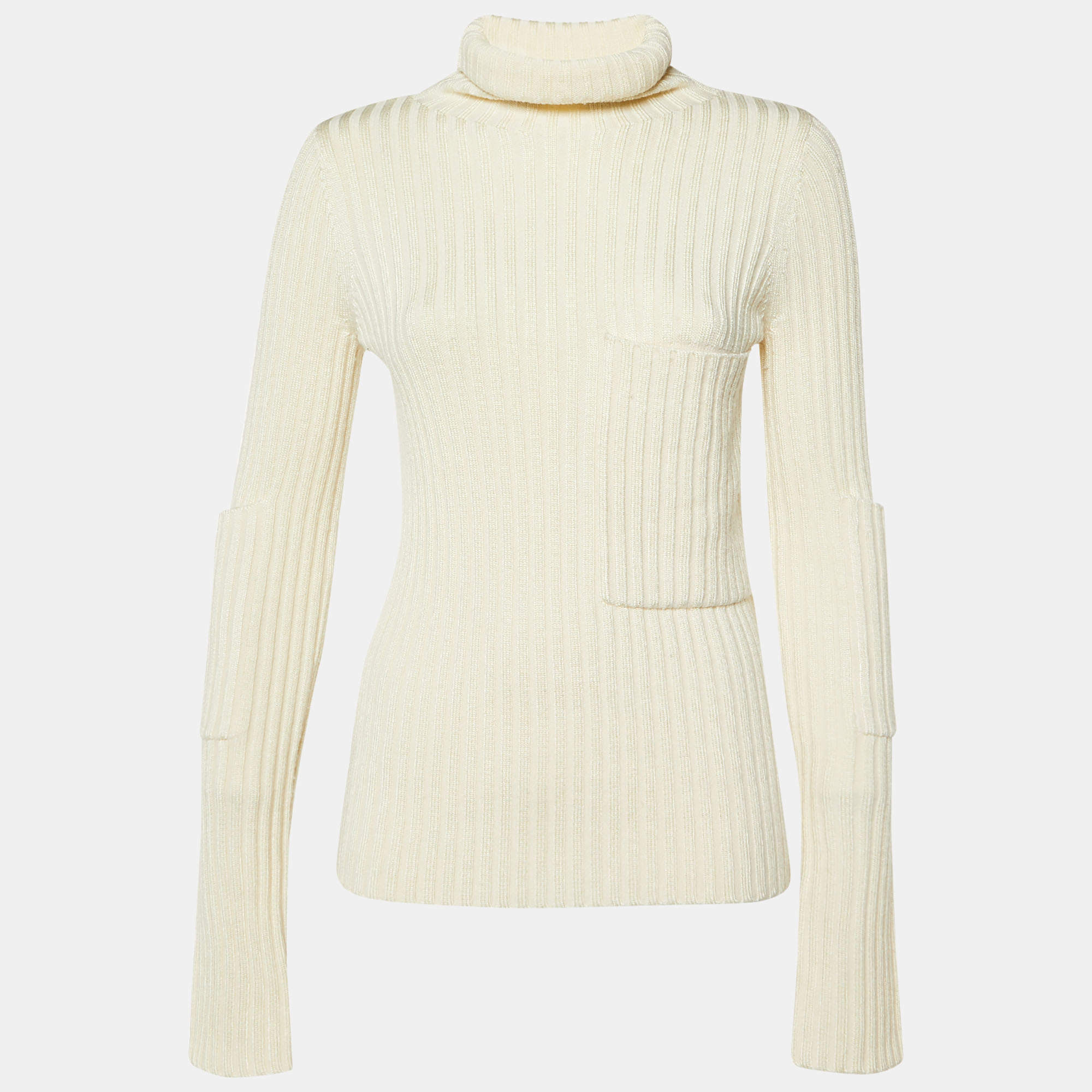 Joseph Cream Knit Turtle Neck Sweater S