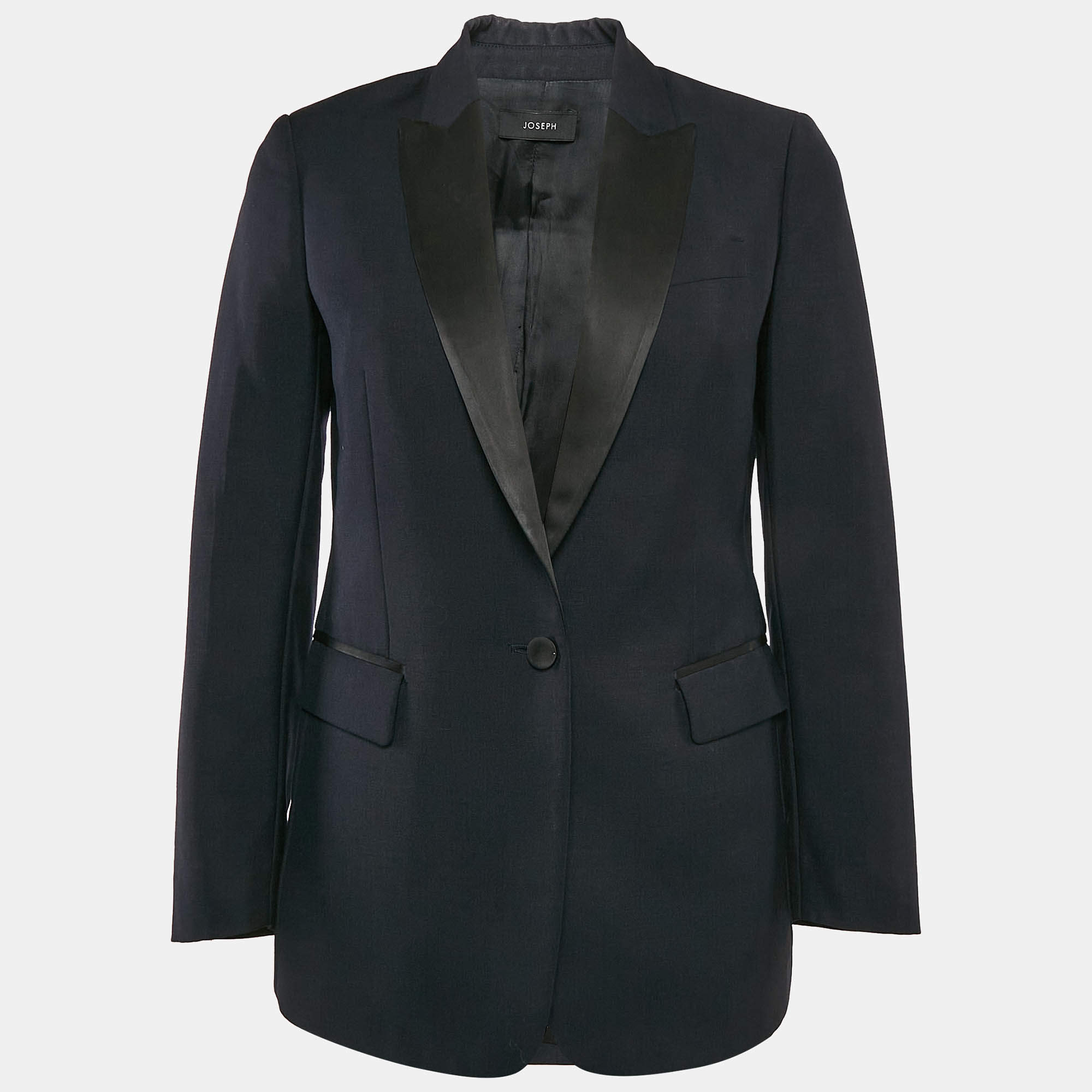 Joseph Navy Blue Single Breasted Hampsted Tuxedo Blazer S
