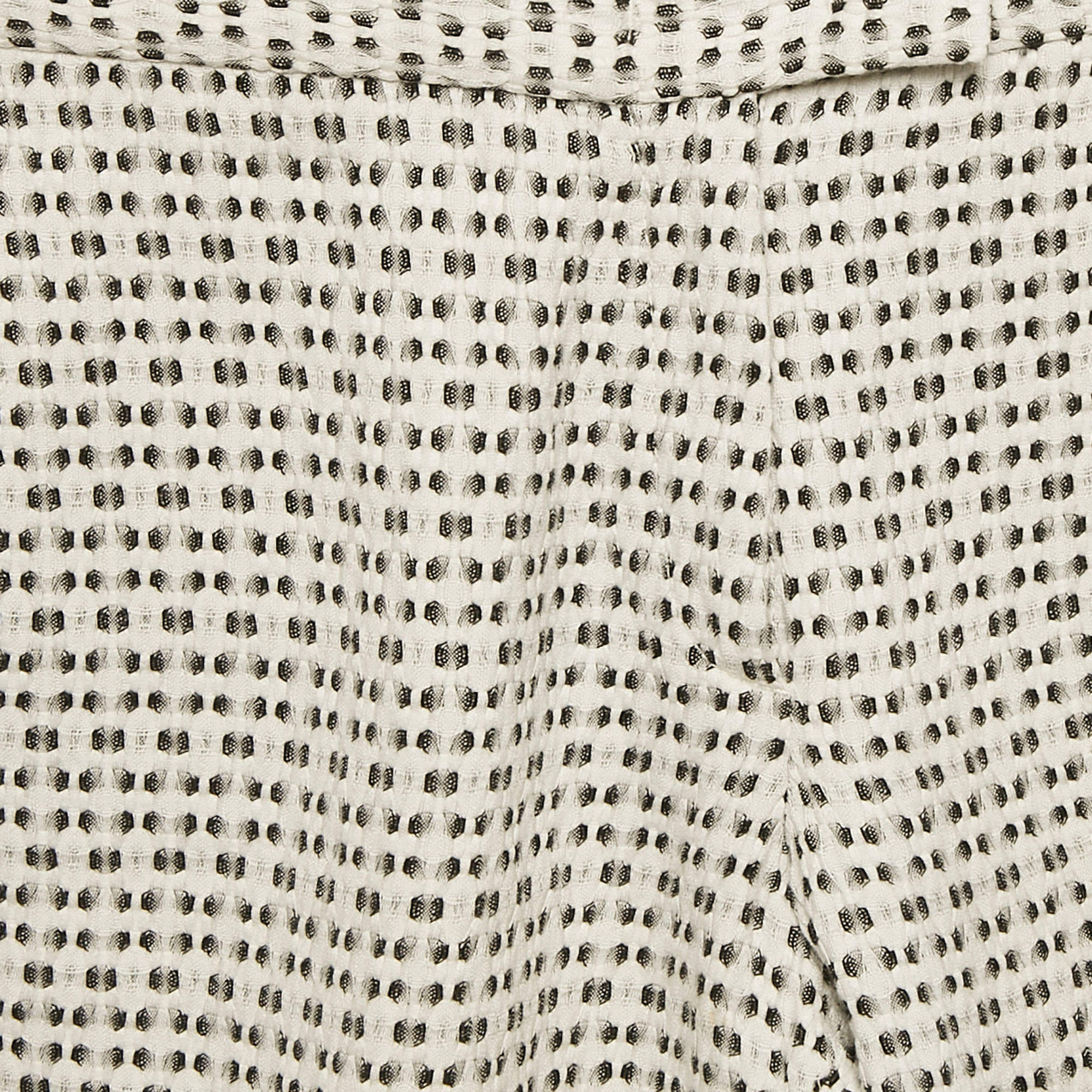 Pre Owned Joseph Black/White Patterned Cotton Pants S