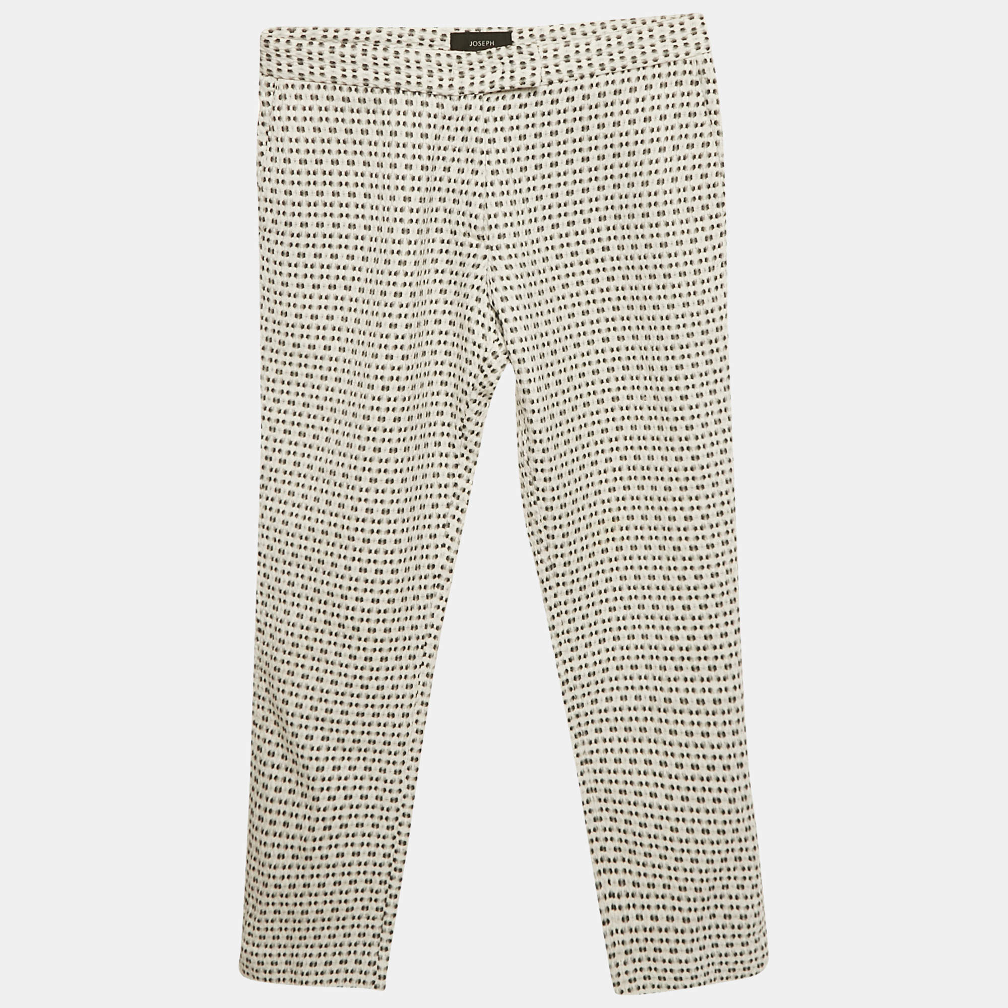 Joseph Black/White Patterned Cotton Pants S