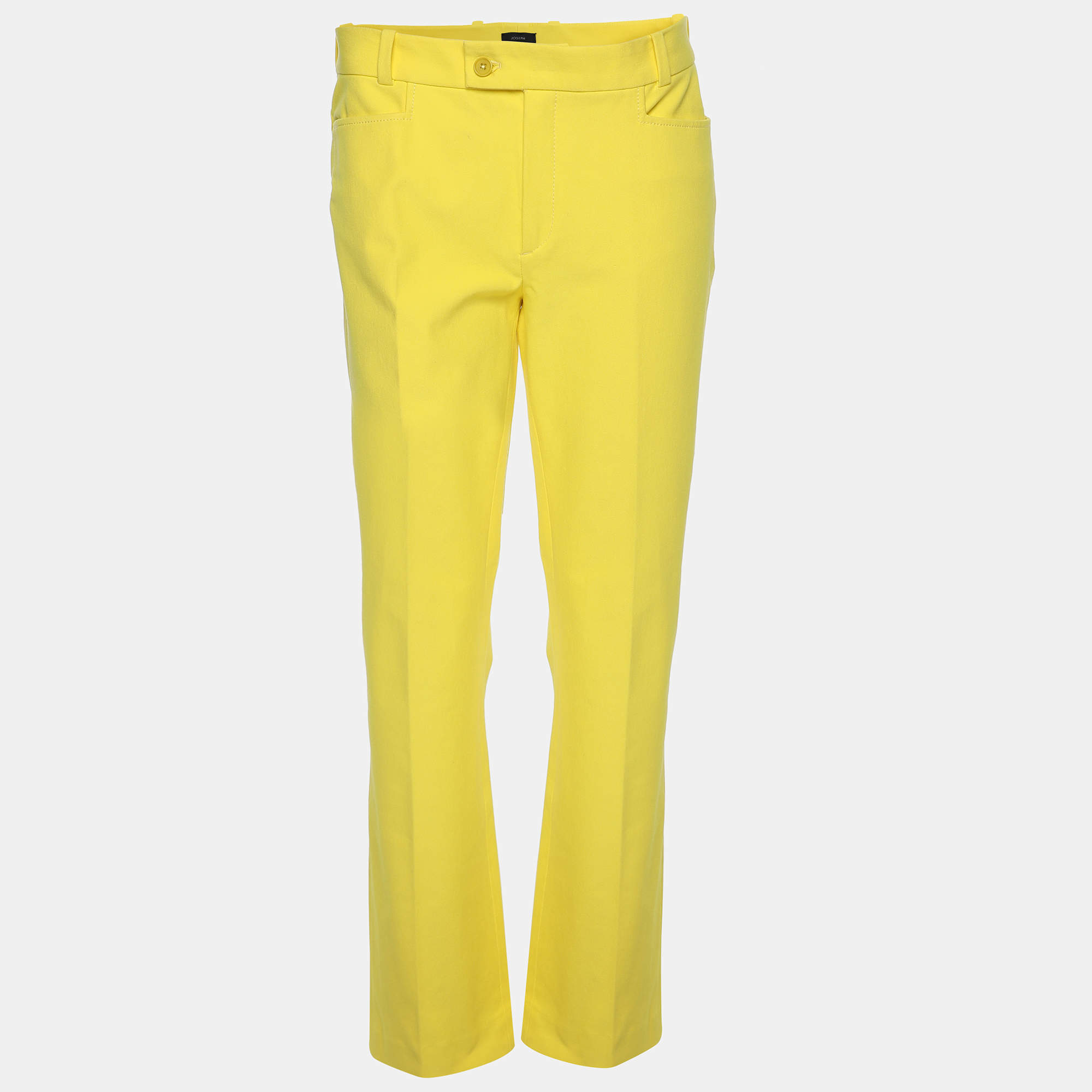 Joseph Yellow Viscose Blend Chino Pants M
