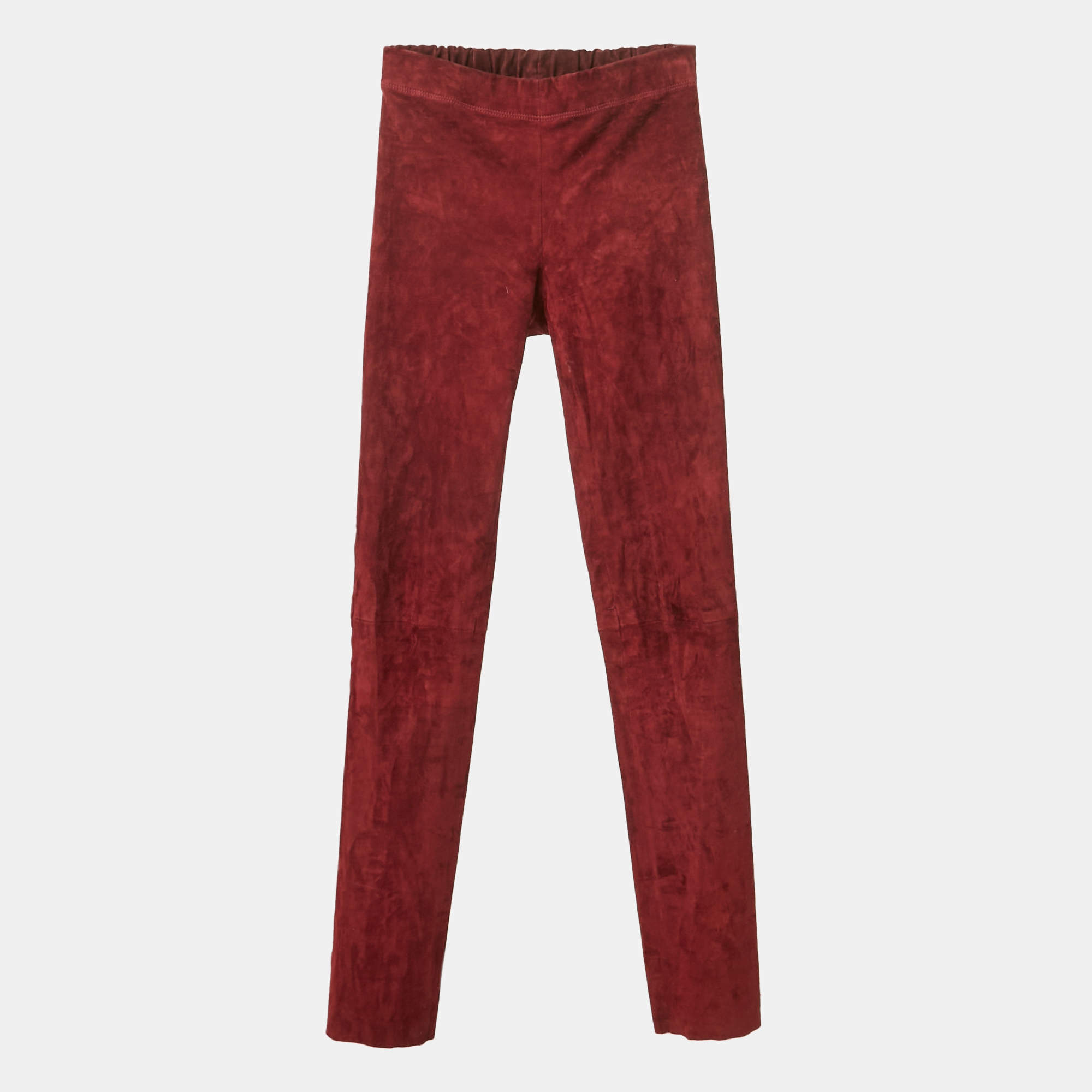 Joseph Burgundy Stretch Suede Legging S