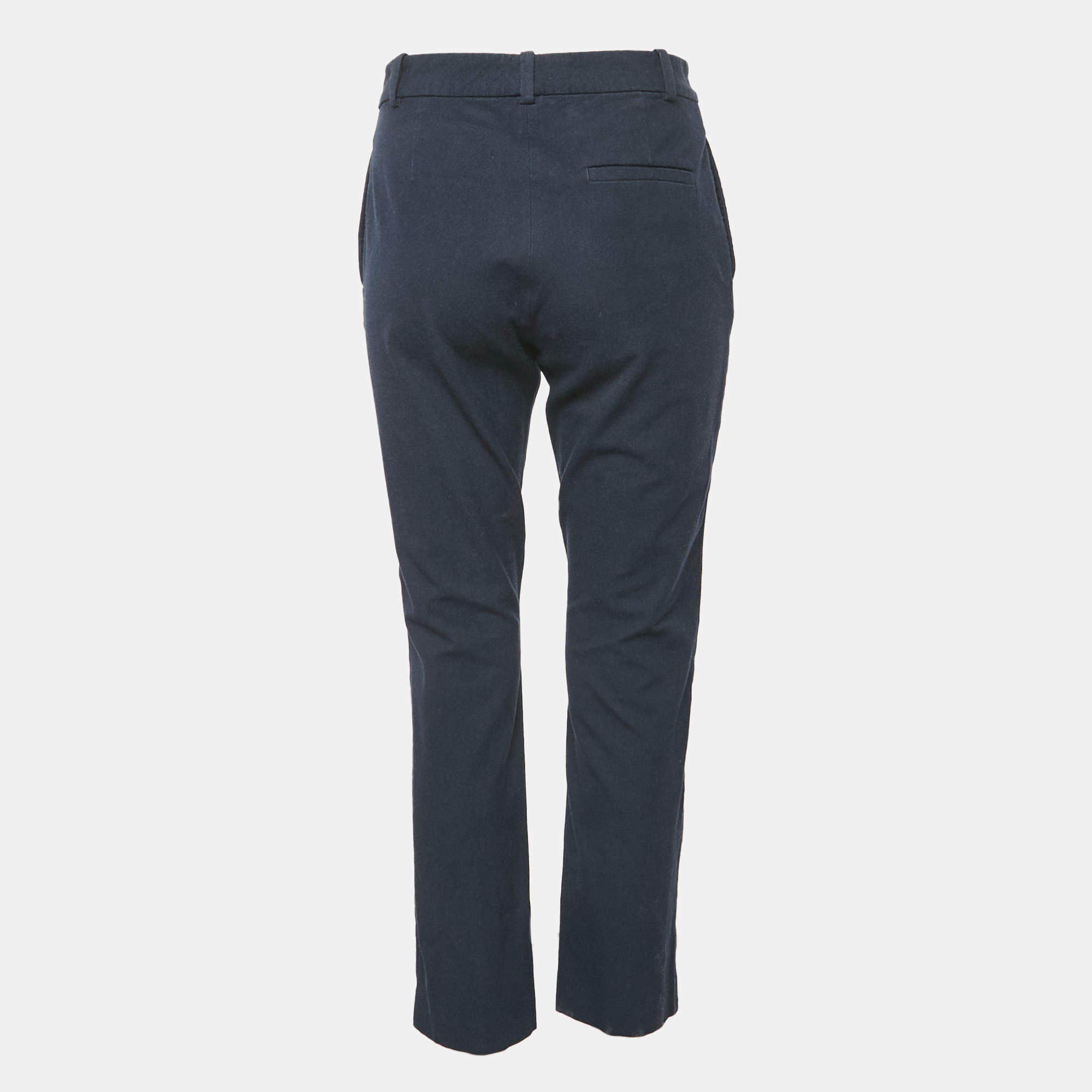 Pre Owned Joseph Navy Blue Stretch Gabardine Trousers M