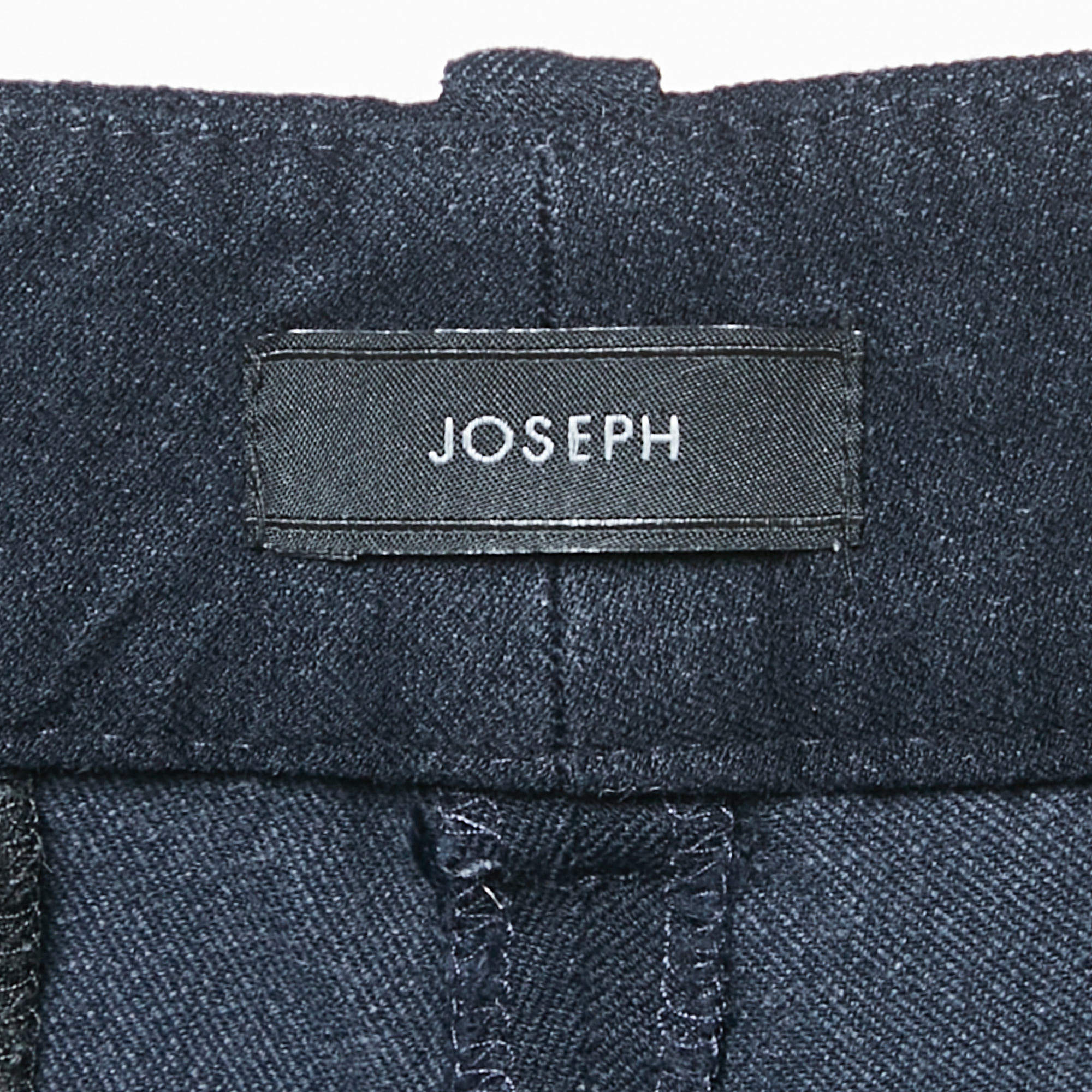 Pre Owned Joseph Navy Blue Stretch Gabardine Trousers M