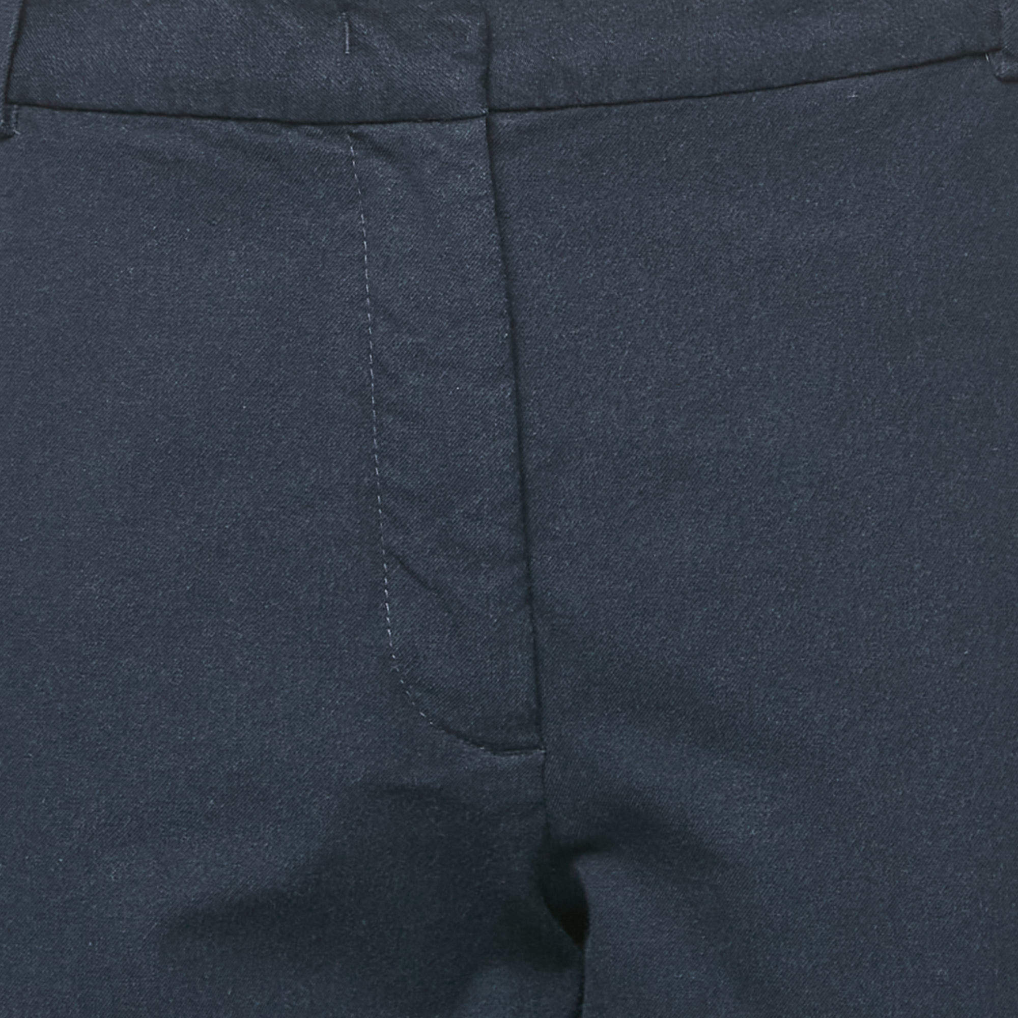 Pre Owned Joseph Navy Blue Stretch Gabardine Trousers M