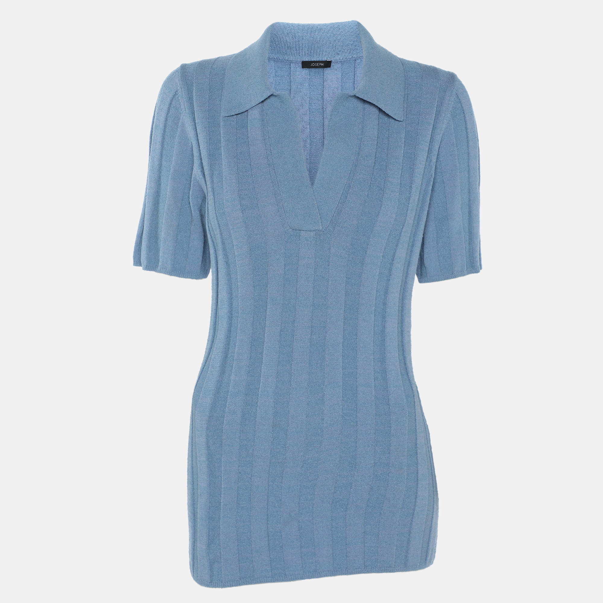 Joseph Blue Rib Knit T-Shirt XS