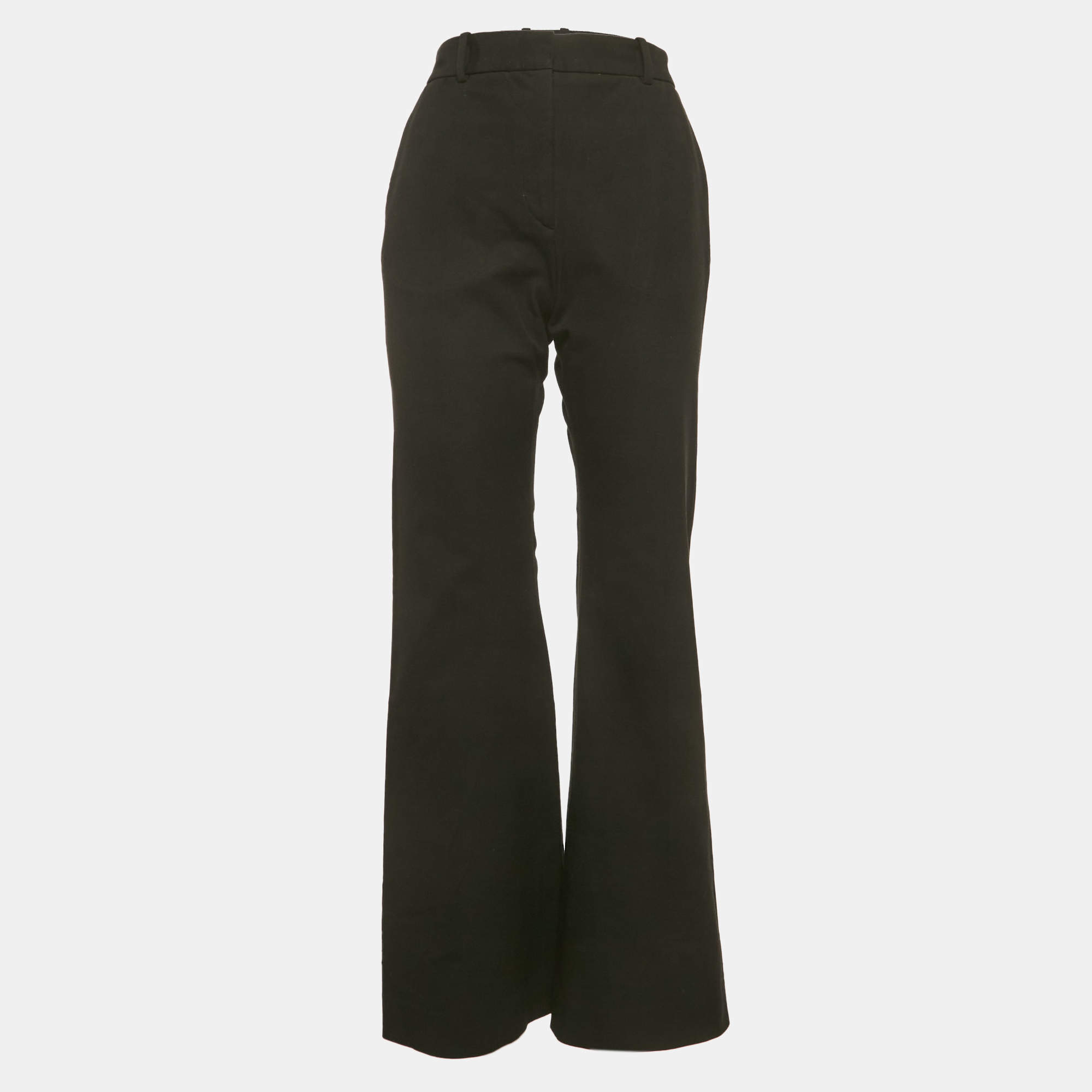 Pre Owned Joseph Black Gabardine Tafira Stretch Trousers M