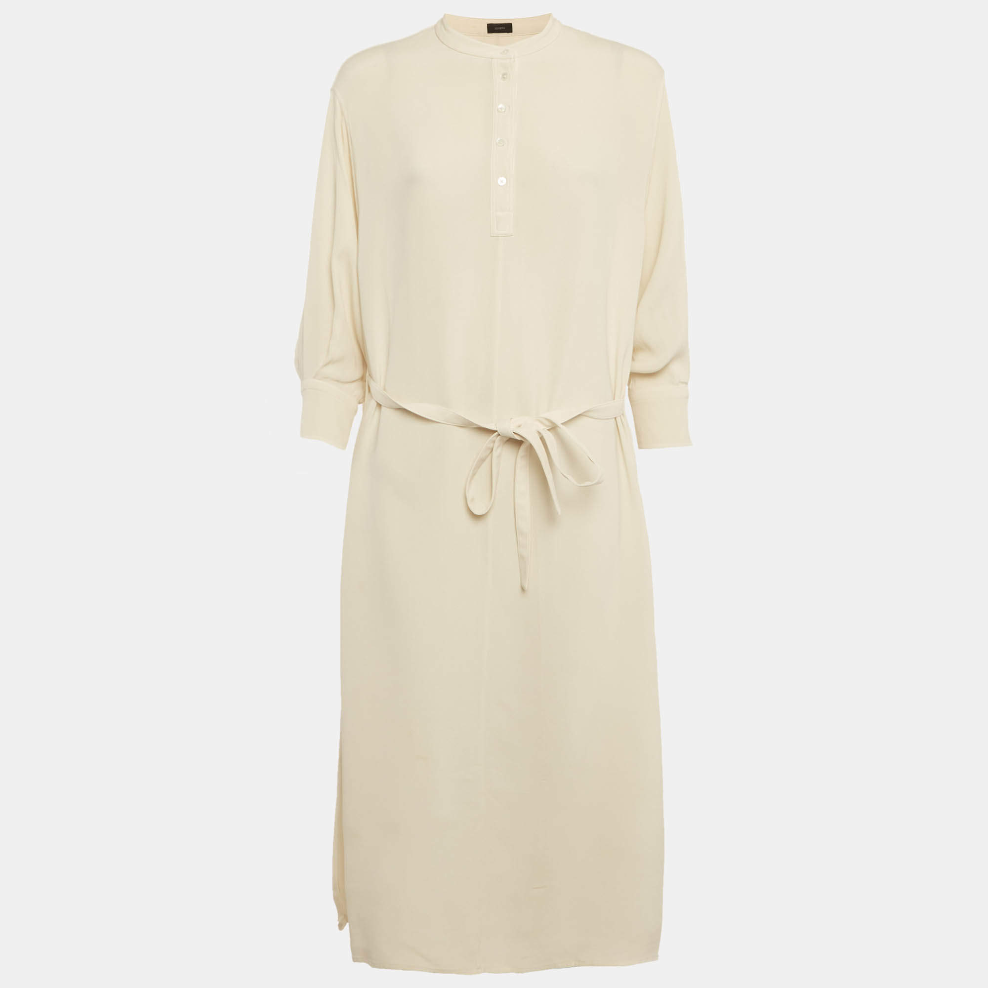 Pre Owned Joseph Cream Silk Lester Maxi Dress L