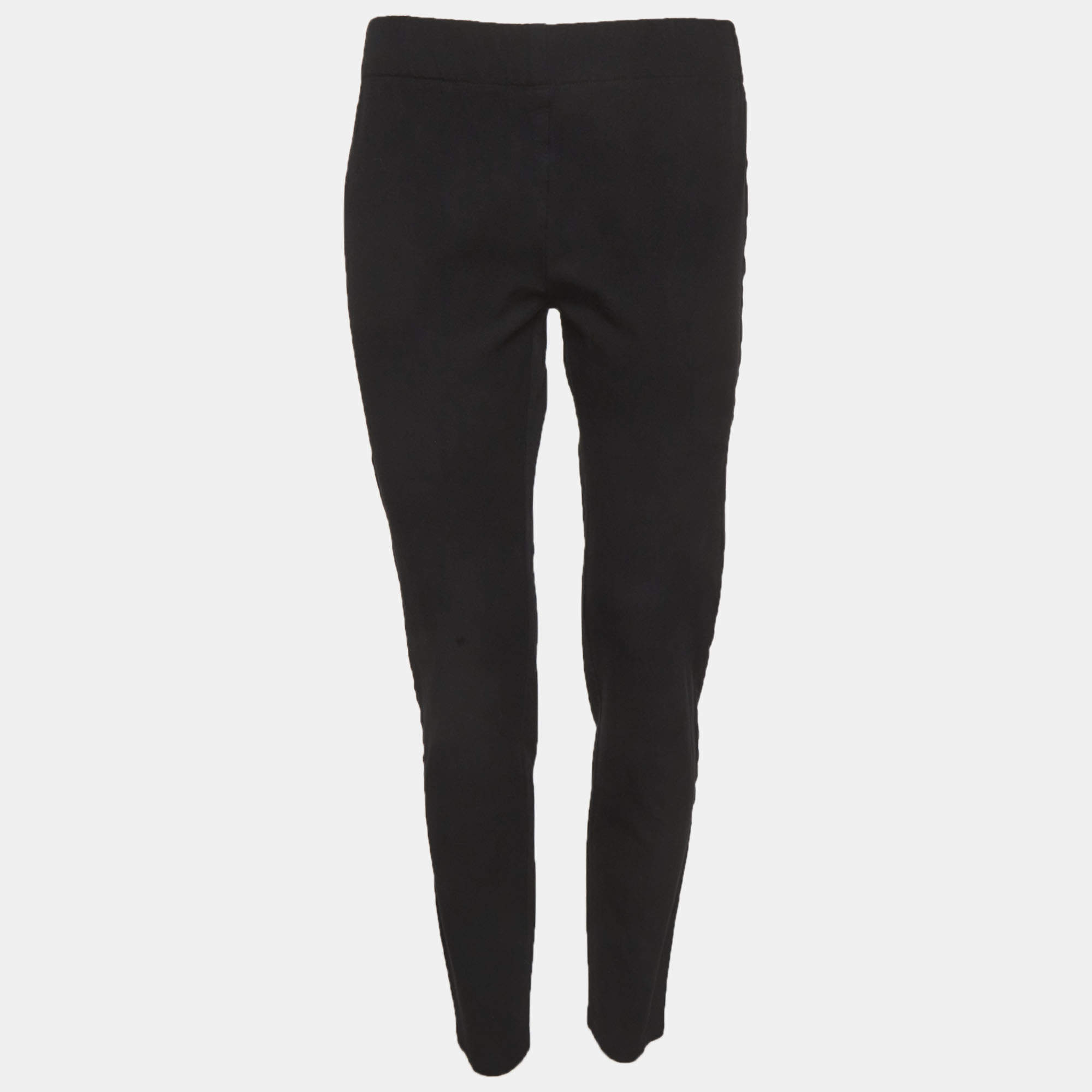 Pre Owned Joseph Black Gabardine Straight Fit Leggings L