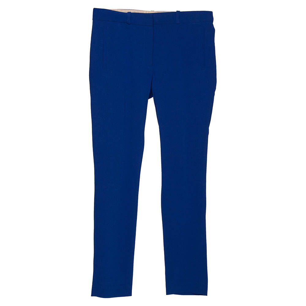 Joseph Blue Stretch Crepe Eliston Pants S