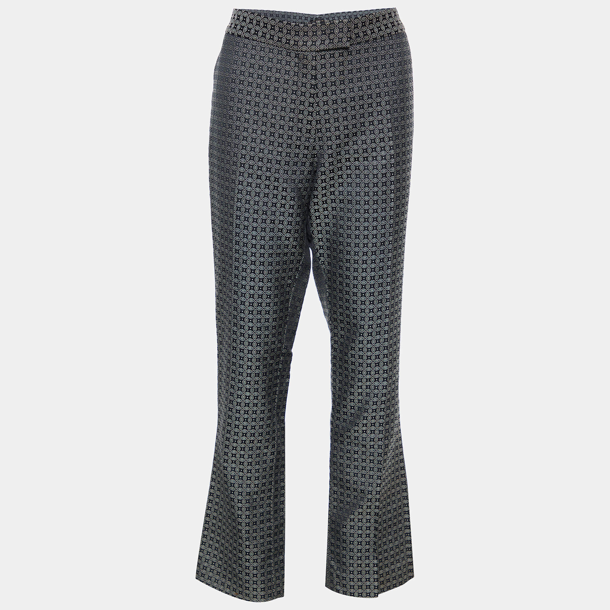 Joseph Black & Green Cravatte Jacquard Duke Trousers L
