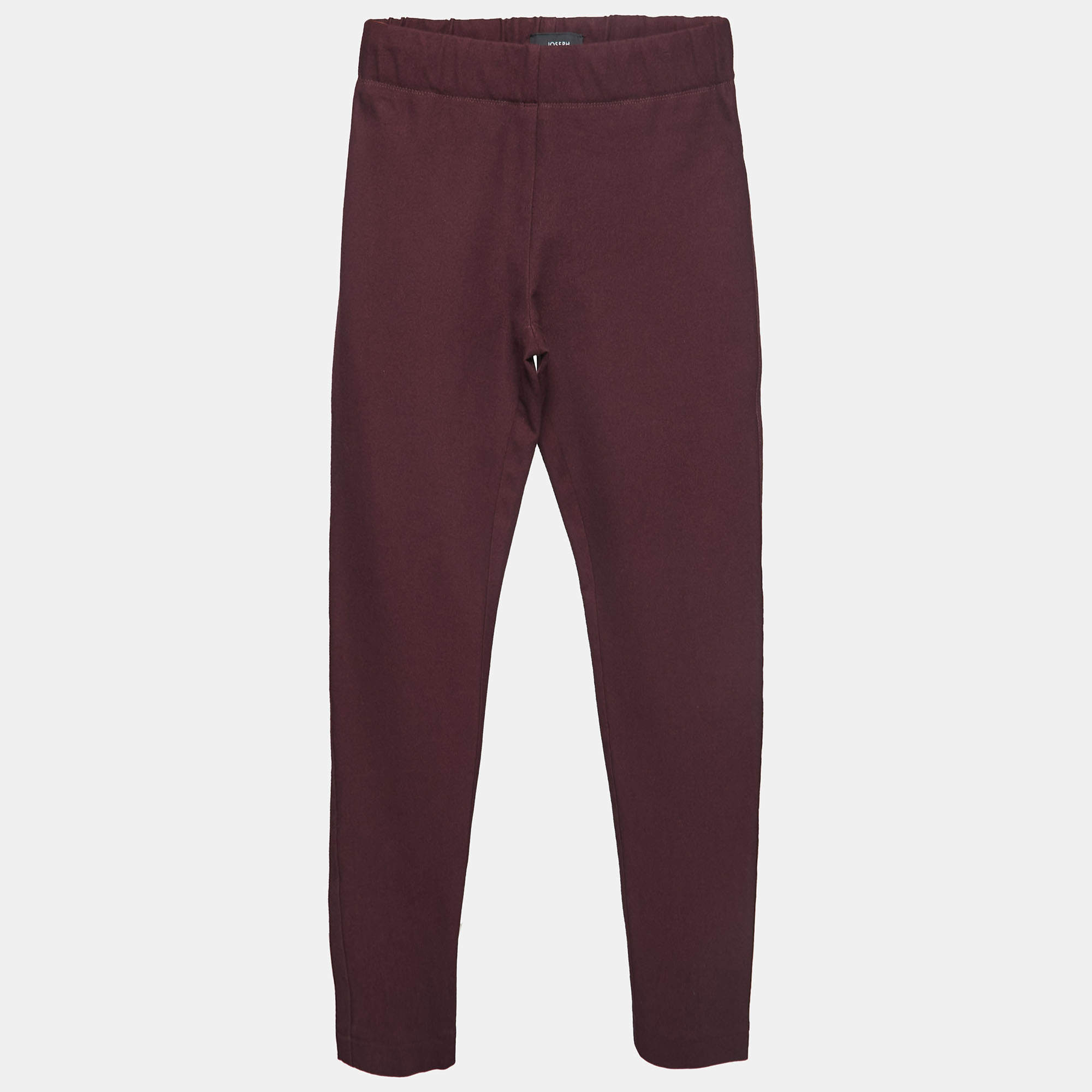 Joseph Plum Purple Stretch Gabardine Leggings S