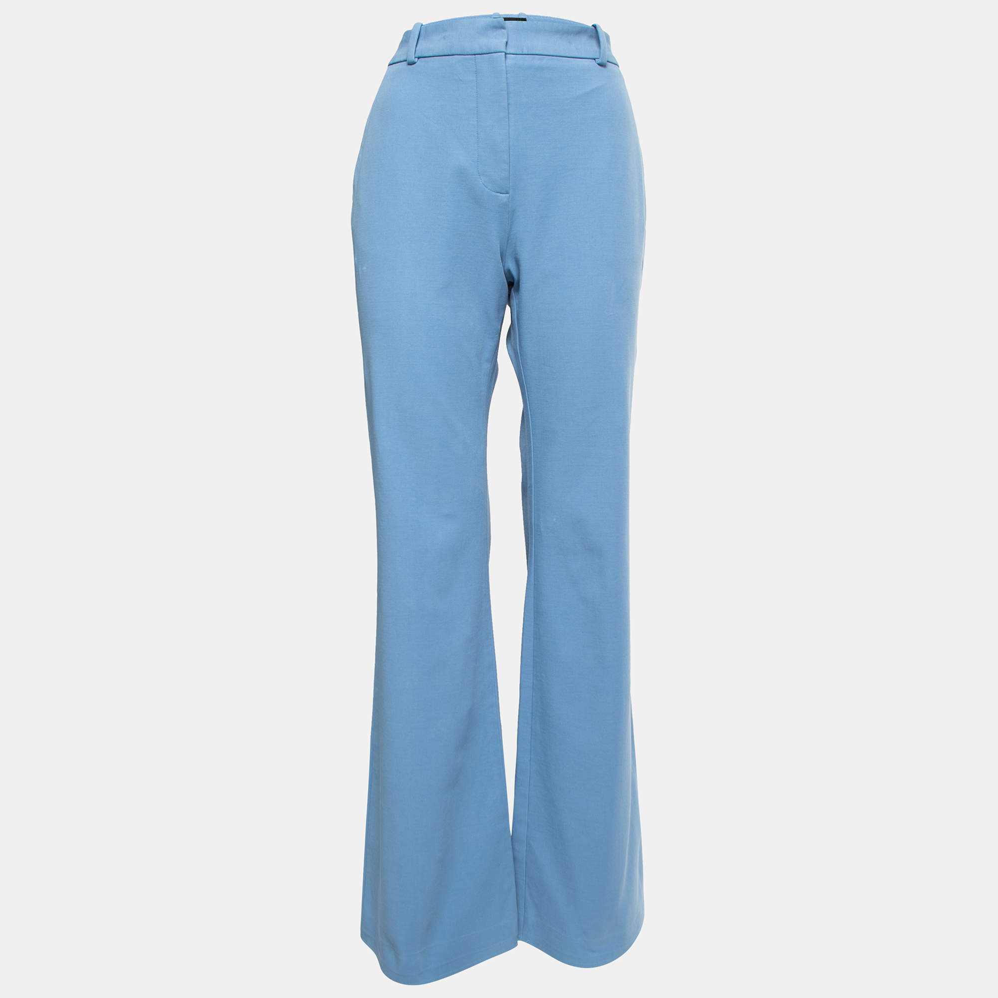 Joseph Light Blue Stretch Cotton Tarifa Trousers L