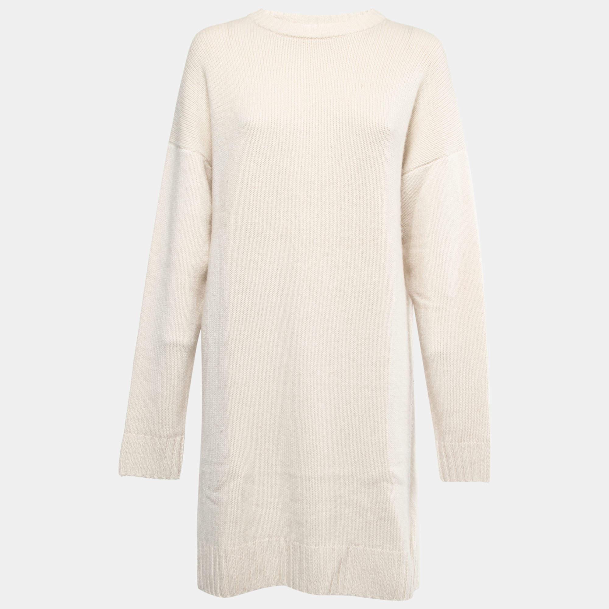 Pre Owned Joseph Off White Cashmere Cable Knit Sweater L