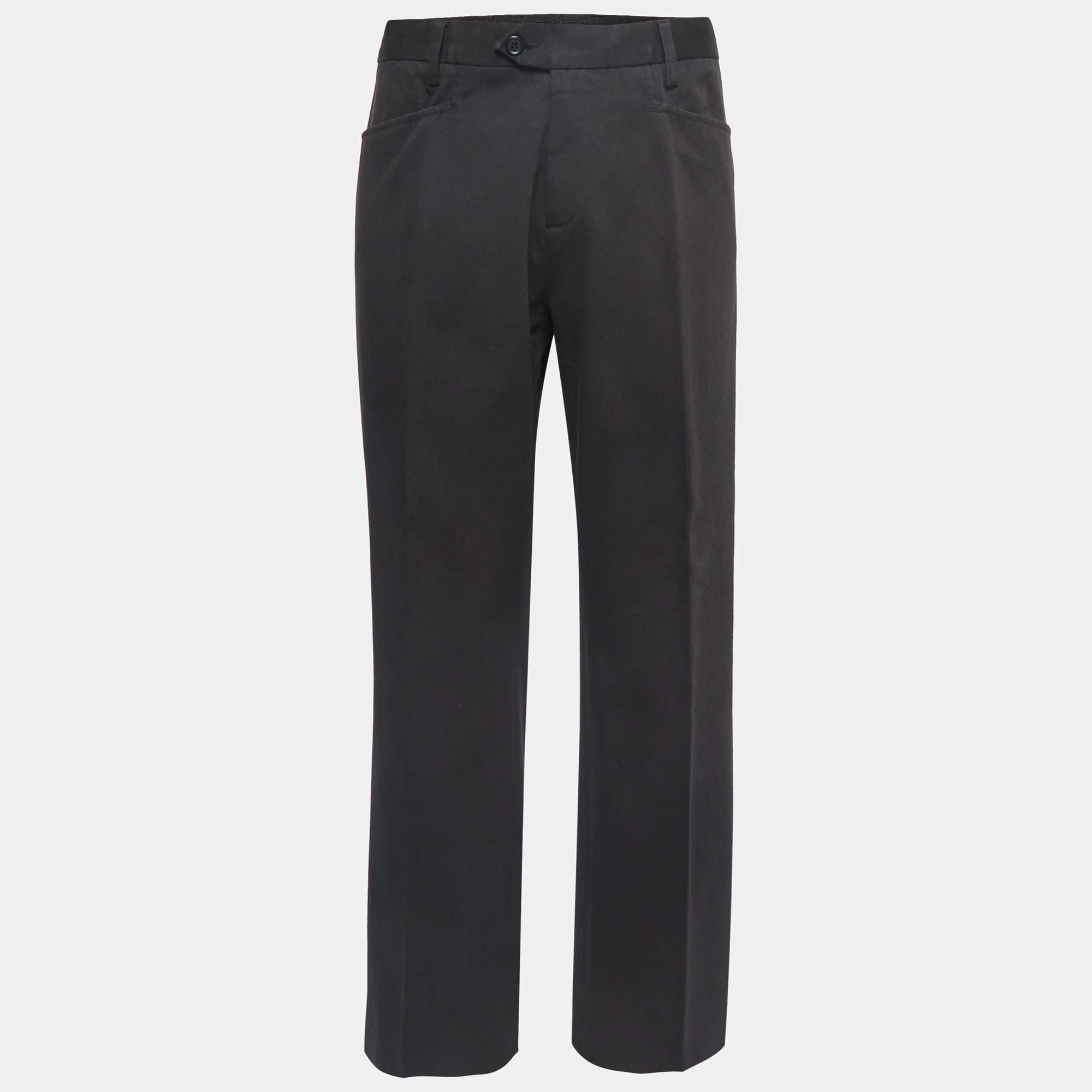 Pre Owned Joseph Black Cotton Trousers L