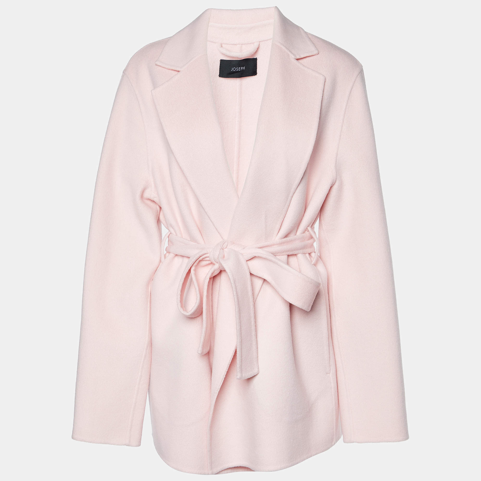 Pre Owned Joseph Pink Wool & Cashmere Cenda Double Face Coat S