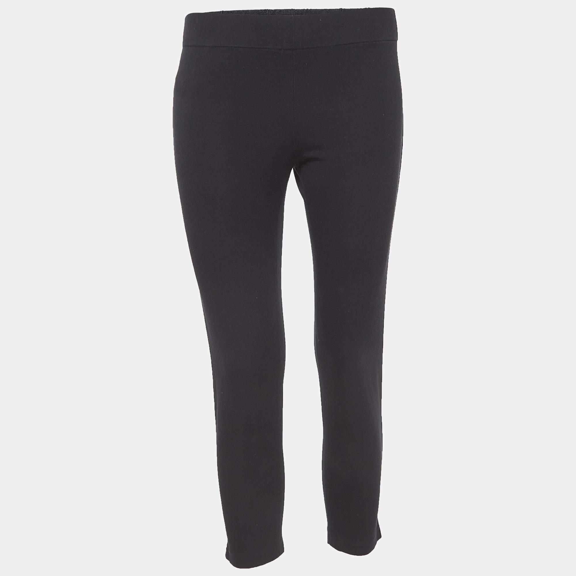Joseph Black Gabardine Cropped Leggings S