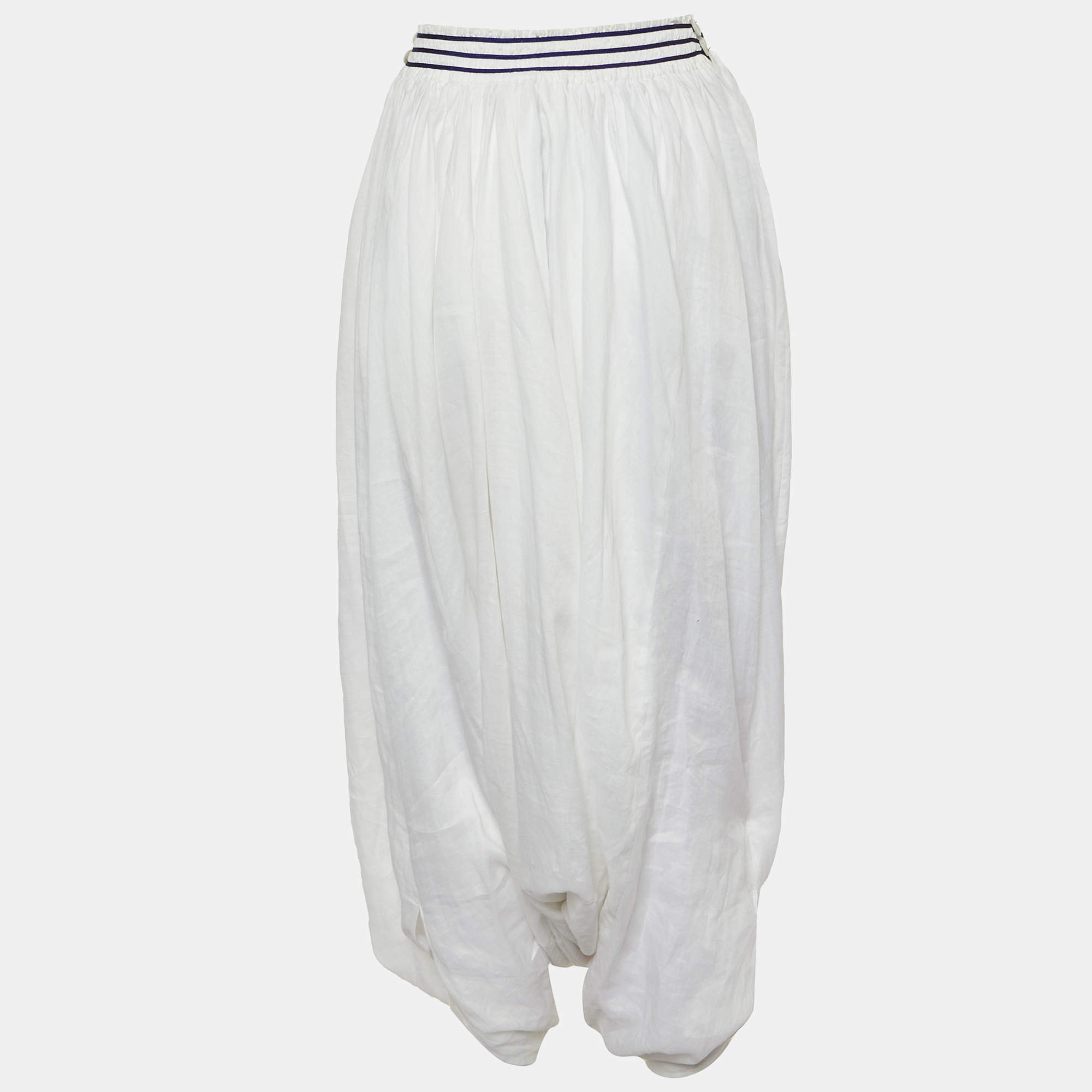 Junya Watanabe Comme des Garcons White Ramie Balloon Pants M