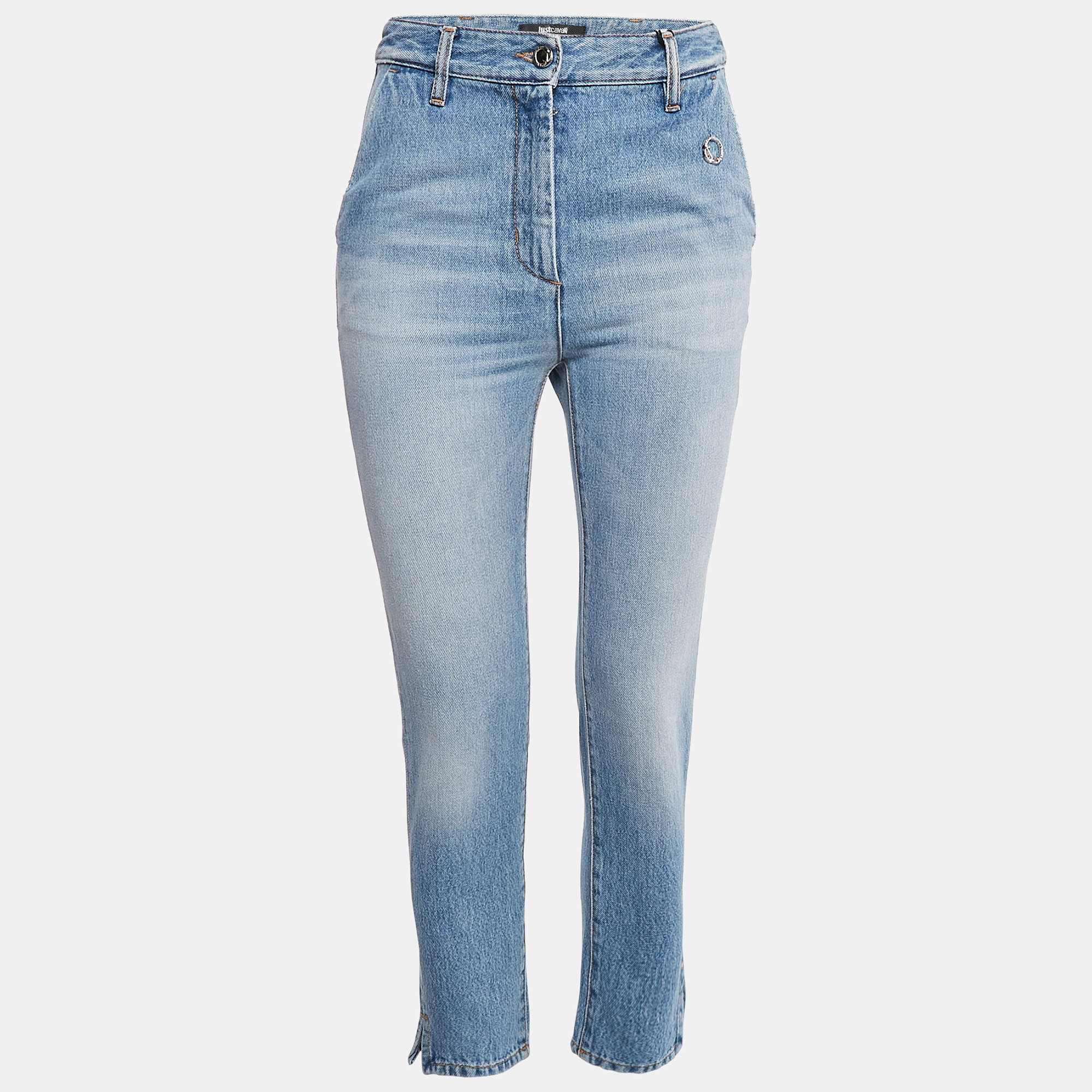 Just Cavalli Washed Blue Denim Skinny Jeans S Waist 26"