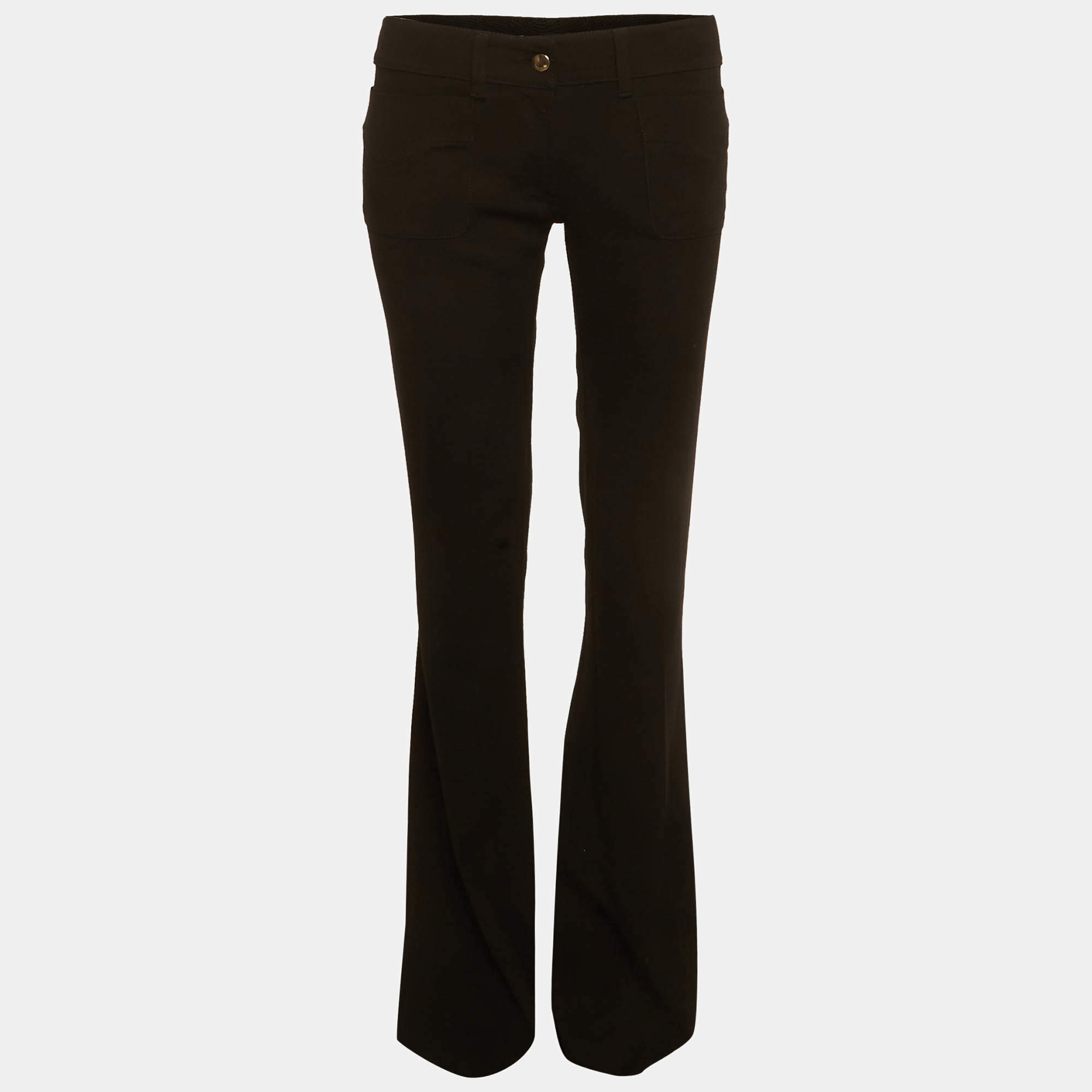 مملوكة مسبقًا Just Cavalli Black Knit Straight Leg Pants M