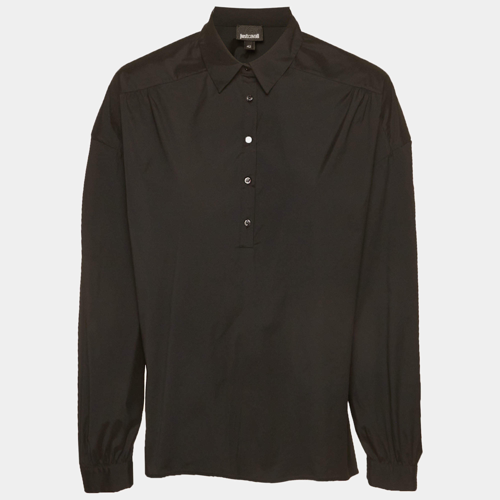 Pre Owned تونيك جاست كافالي كريب ستريتش أسود مقاس ميديوم