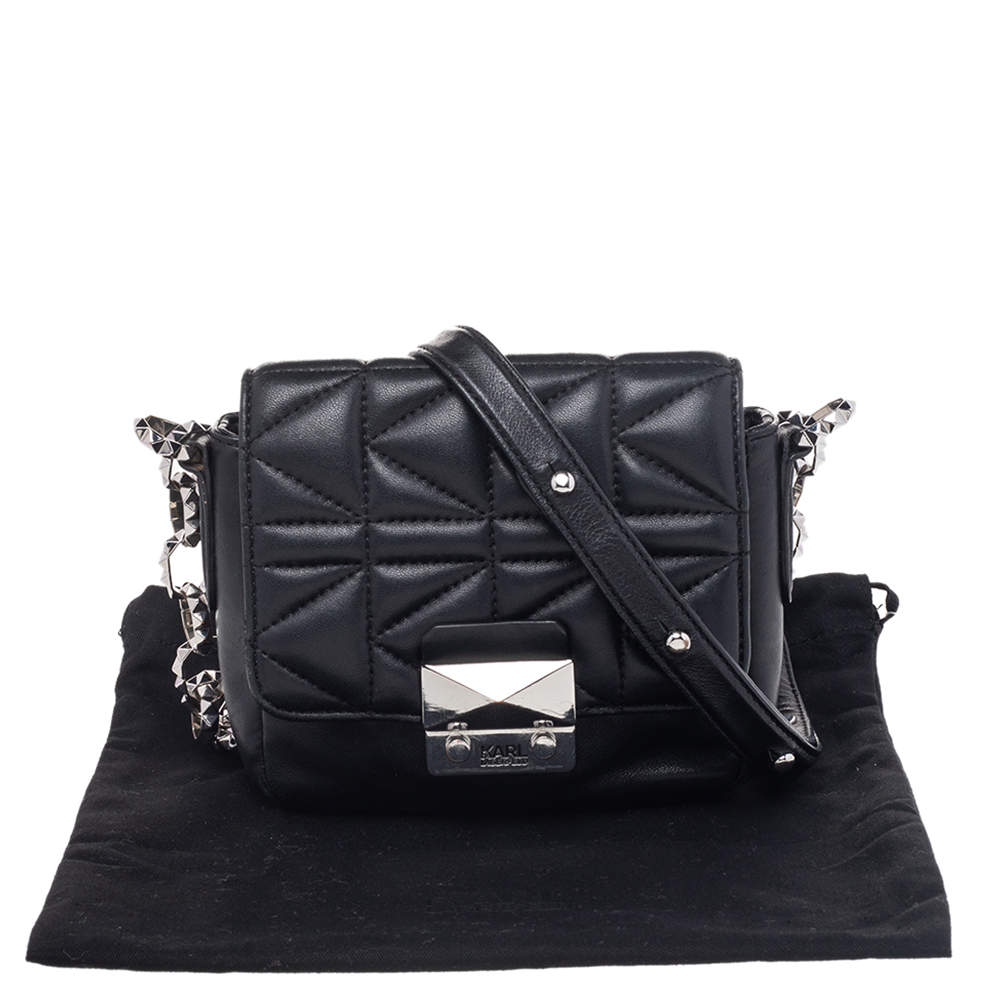 Karl lagerfeld quilted shoulder on sale bag