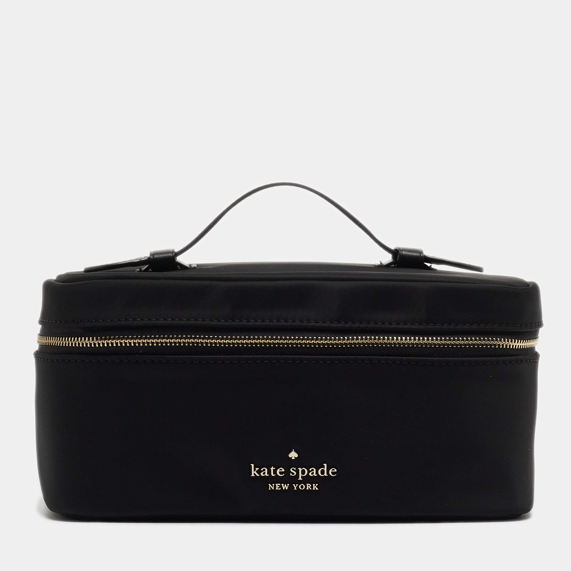 Pre Owned Kate Spade Black Nylon Chelsea Cosmetic Case