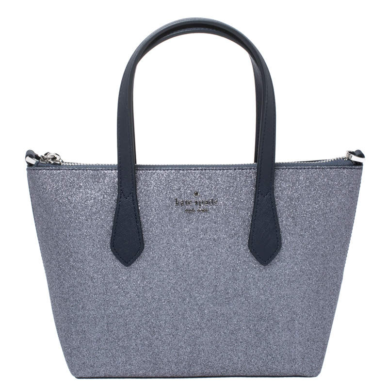 kate spade blue sparkle tote