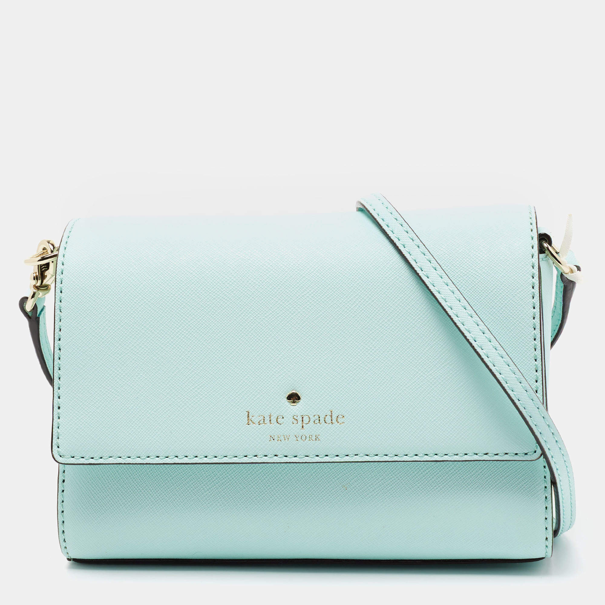 Pre Owned Kate Spade Mint Green Leather Cameron Street Arielle Crossbody Bag
