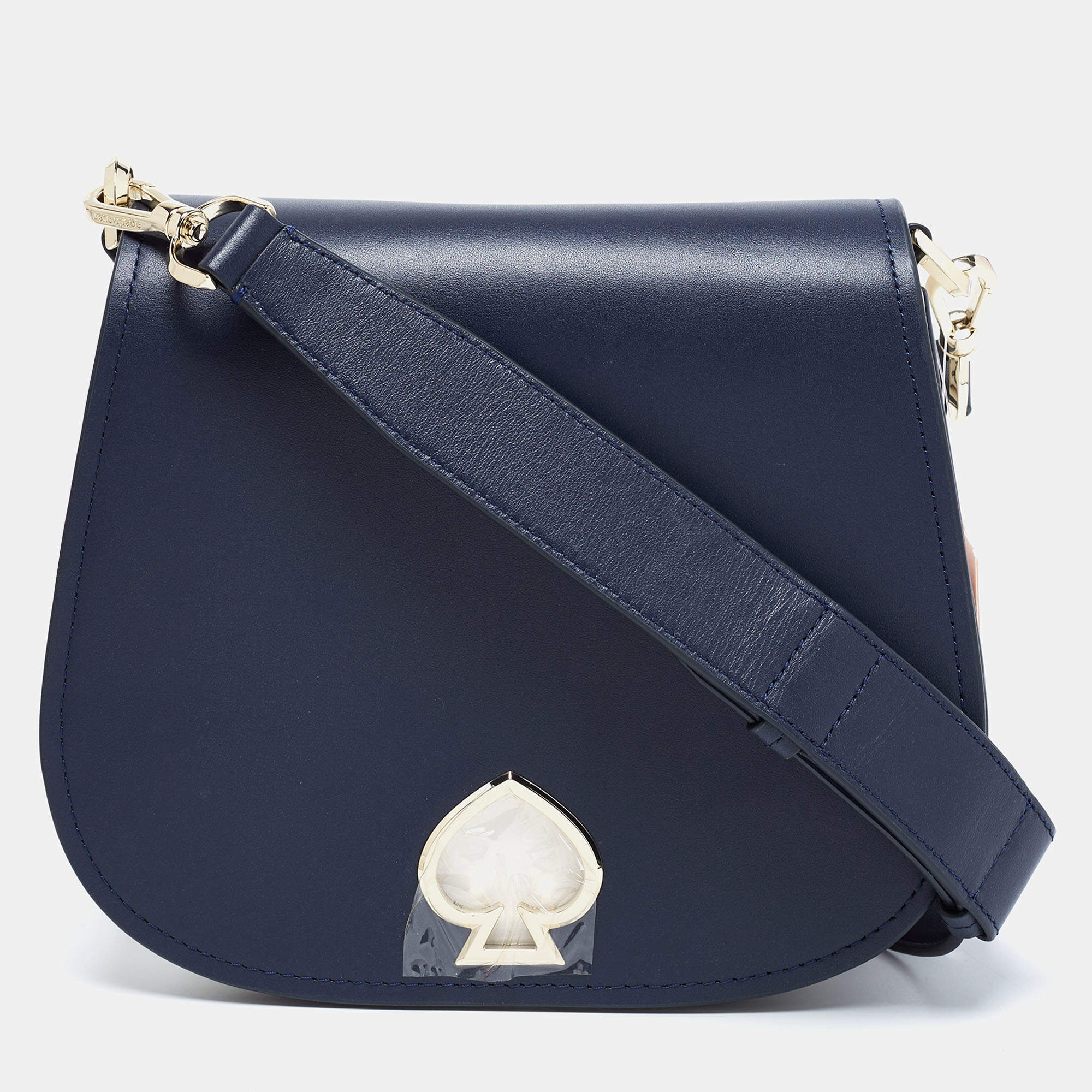 Pre Owned Kate Spade Multicolor Leather Saddle Shoulder Bag