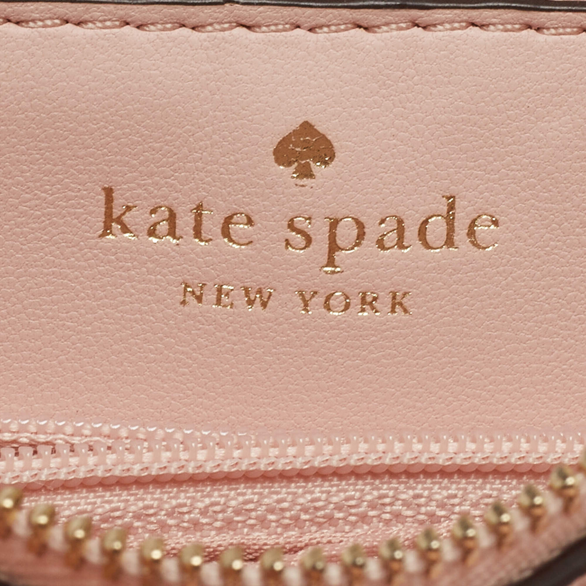 KATE SPADE Pink Gold Pebbled Leather Crossbody Purse – ReturnStyle